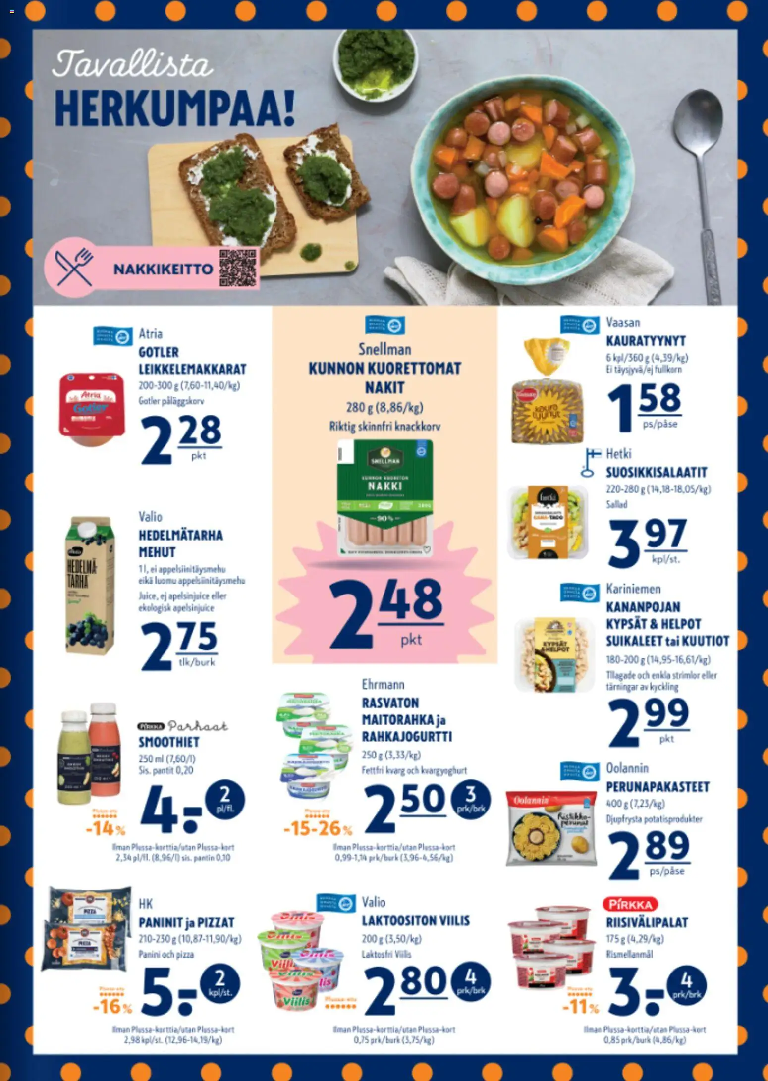 K-Supermarket tarjoukset – voimassa 08.01.2026 alkaen | Sivu: 3 | Tuotteet: Nakit, Pizza