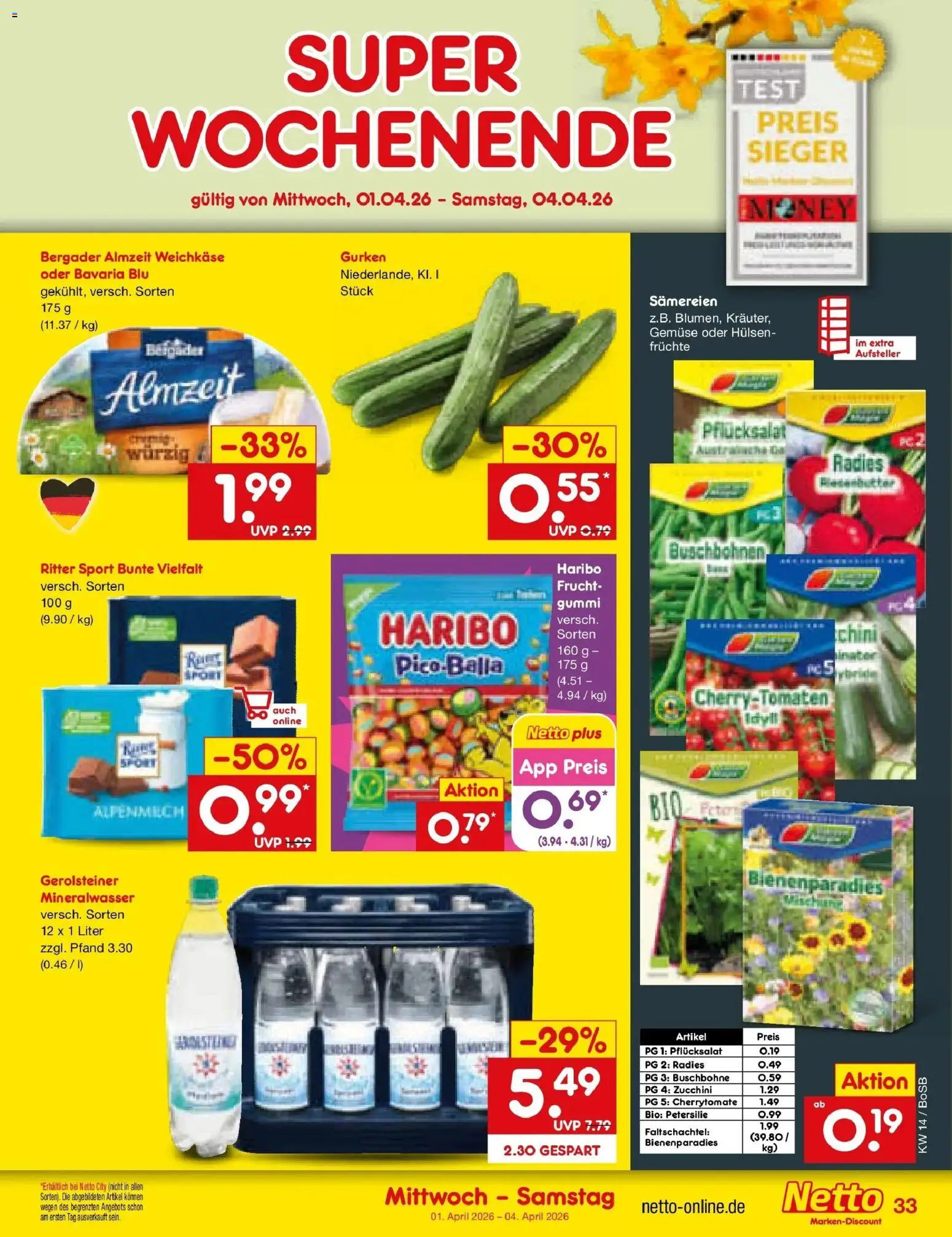 Netto Marken-Discount Prospekt Stadtlohn	 – gültig ab 30.03.2026 | Seite: 47 | Produkte: Haribo, Ritter sport, Gemüse, Petersilie