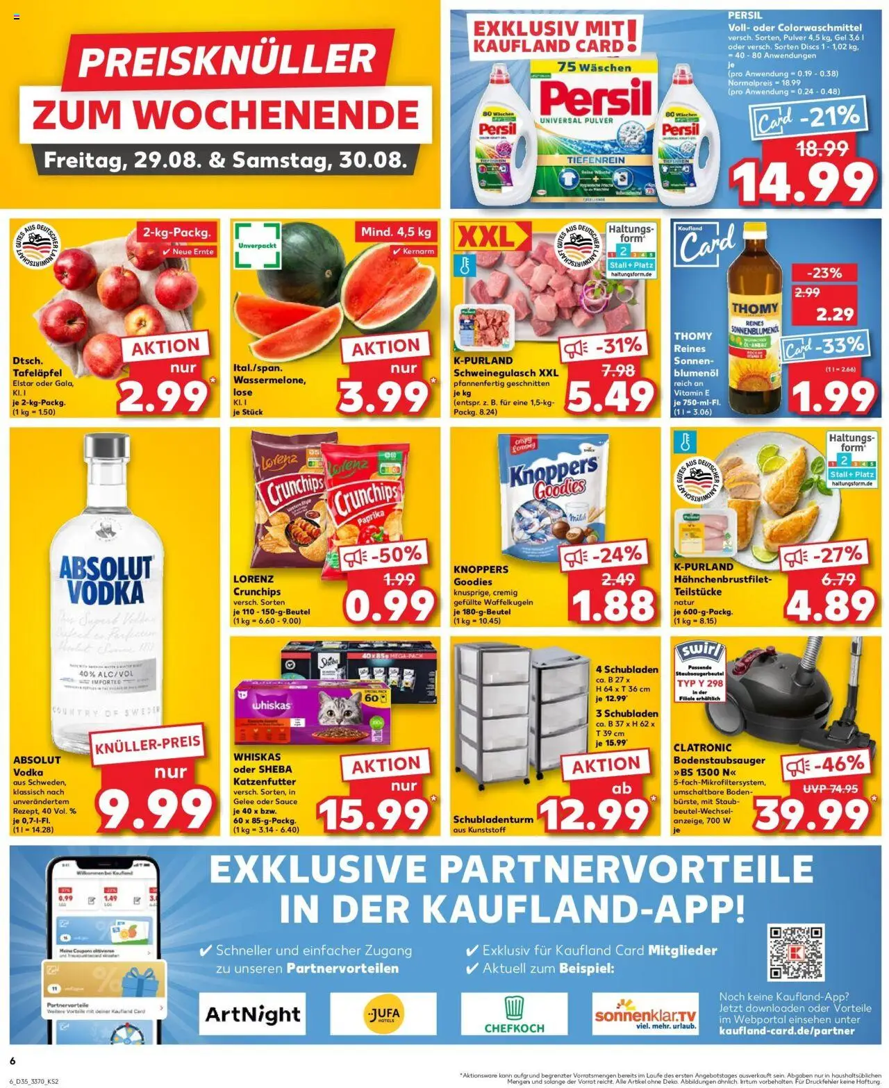 Kaufland prospekt Schmölln	 – gültig ab 28.08.2025 | Seite: 6 | Produkte: Schweinegulasch, Sheba, Knoppers, Wassermelone