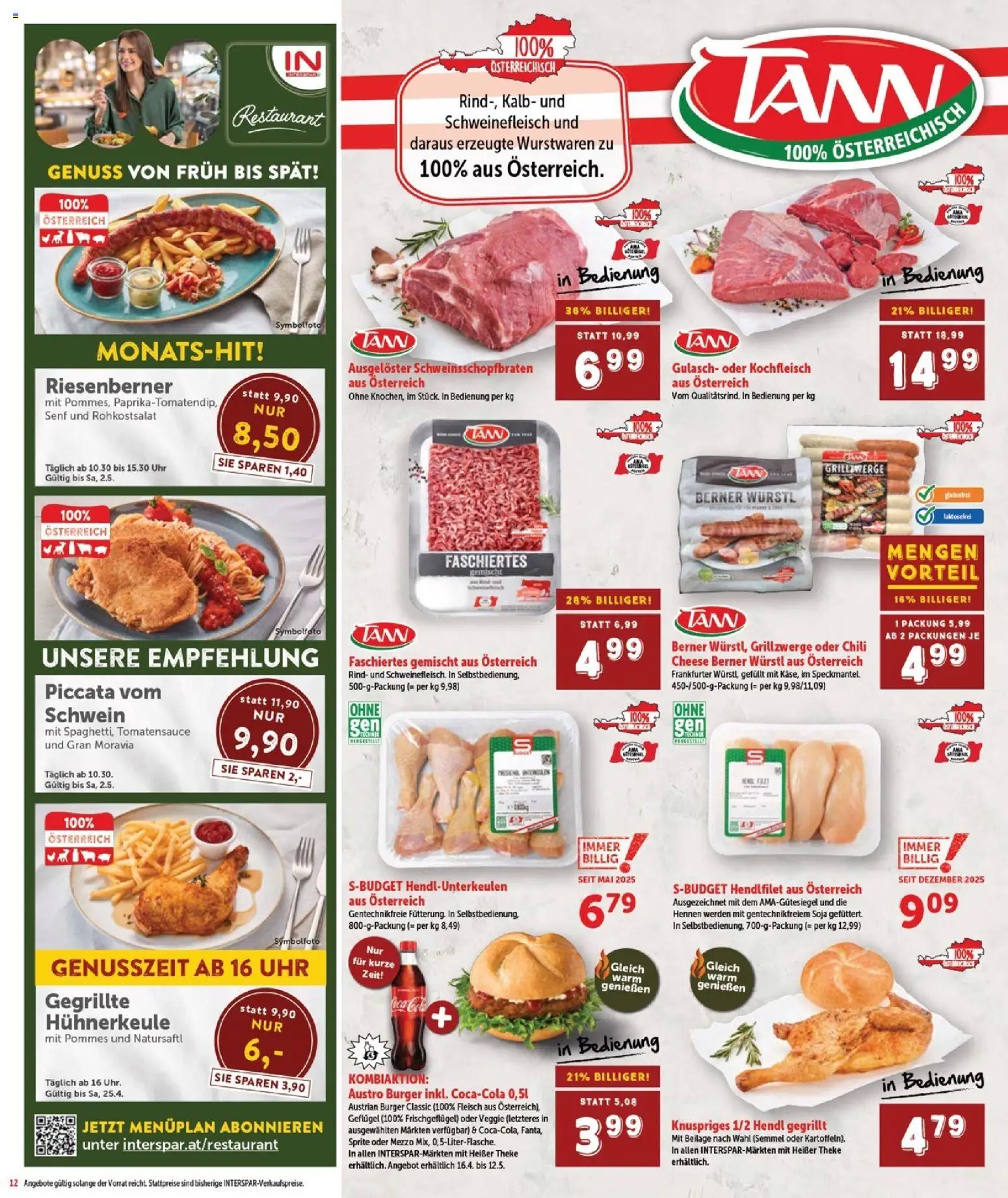Interspar Flugblatt - Burgenland Nord gültig ab 23.04.2026 | Seite: 12 | Produkte: Chili, Uhr, Schweinefleisch