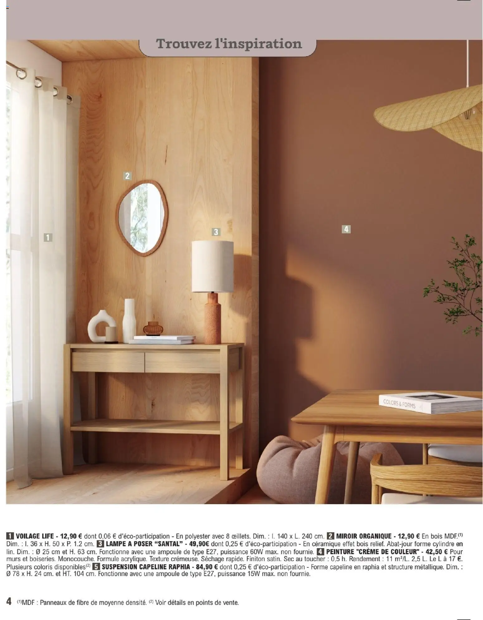 {H1} | Page: 4 | Produits: Suspension, Miroir, Lampe, Crème