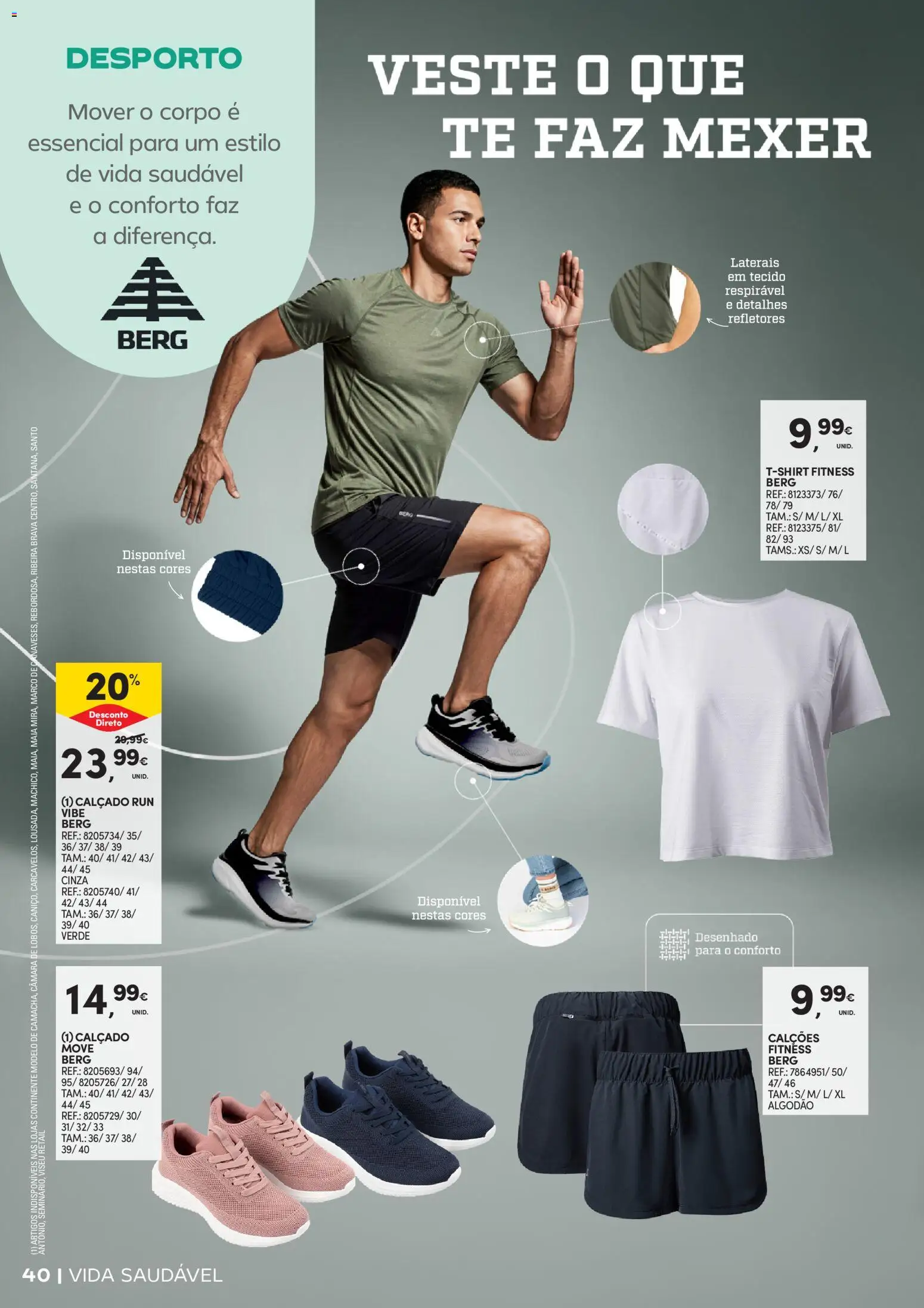Continente - Vida Saudável: Passe a comer melhor │ válido de 20.01.2026 | Página: 40 | Produtos: Algodão, Calções