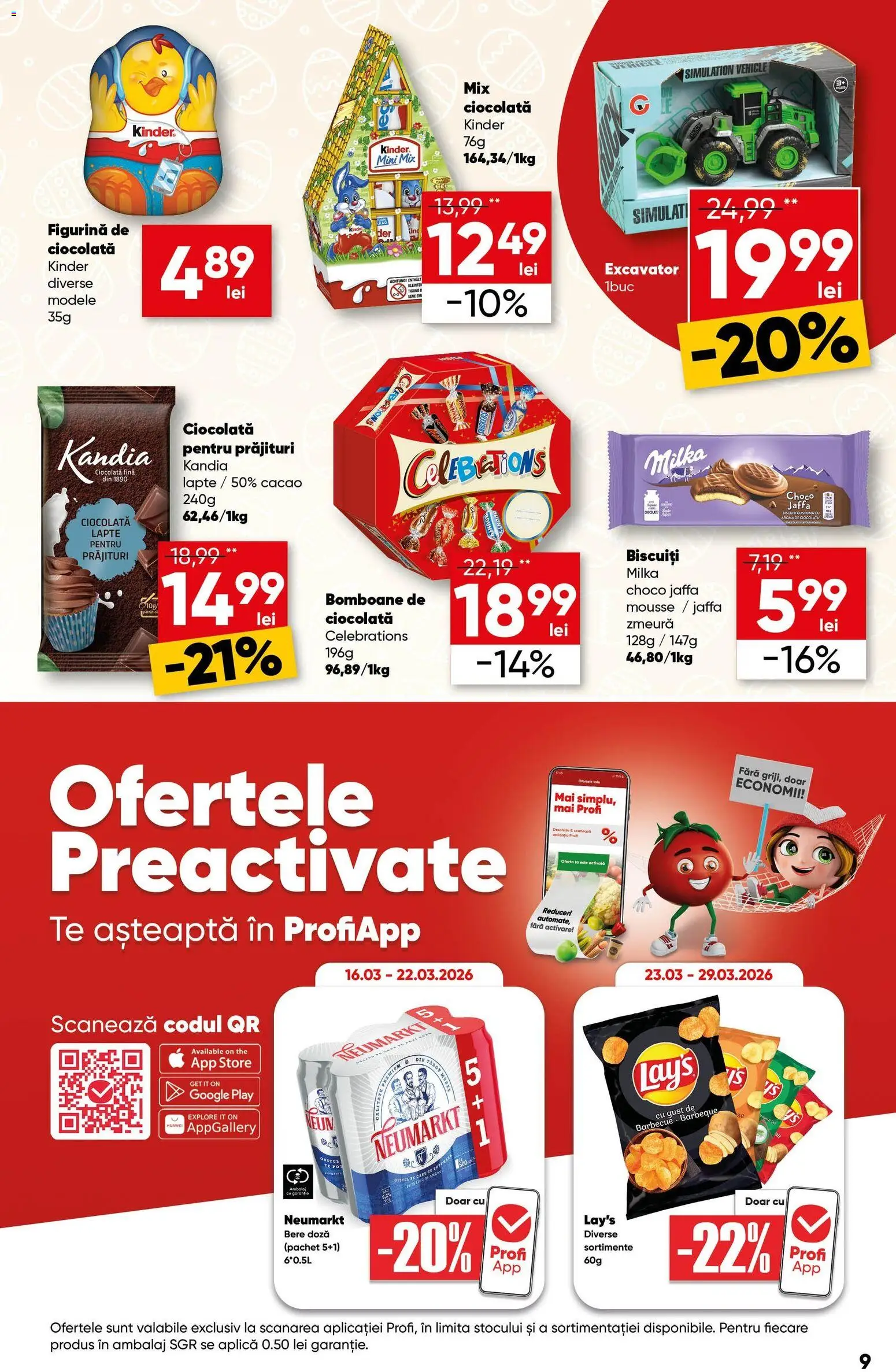 Noul catalog Profi – valabil de la 18.03.2026 | Pagină: 9 | Produse: Ciocolată, Bere, Bomboane, Biscuiți