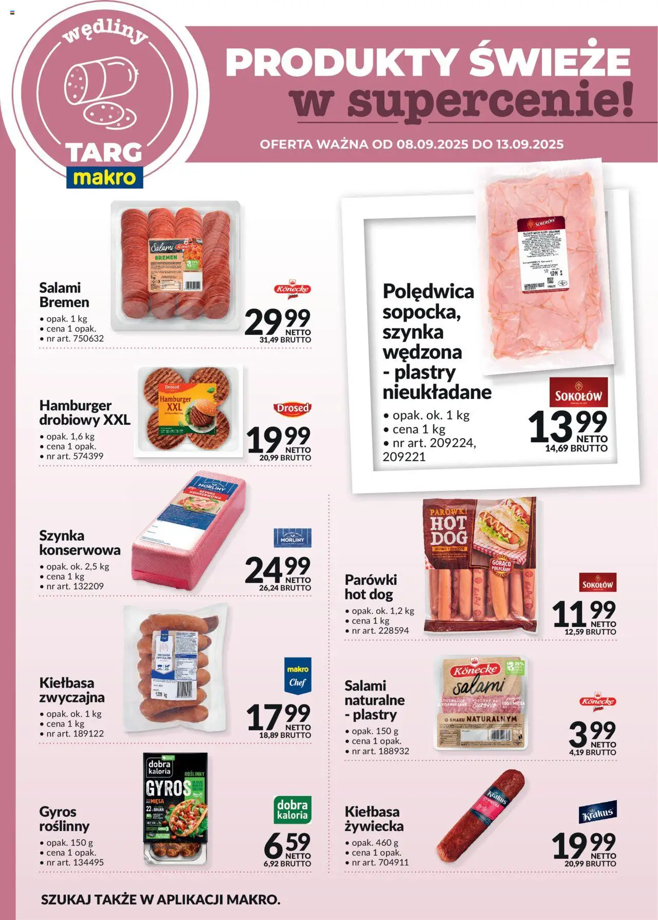 Makro Gazetka - Produkty świeże w supercenie od 08.09.2025 | Strona: 2 | Produkty: Parówki, Szynka, Salami, Wędliny
