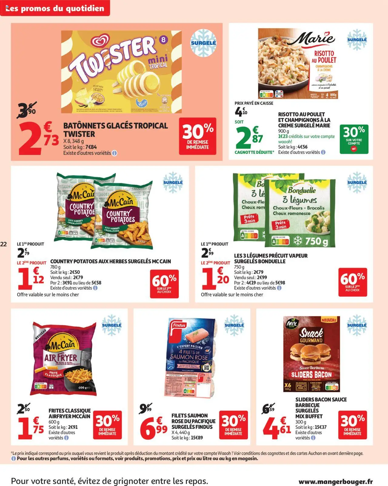  | Page: 22 | Produits: Glaces, Frites, Buffet, Poisson