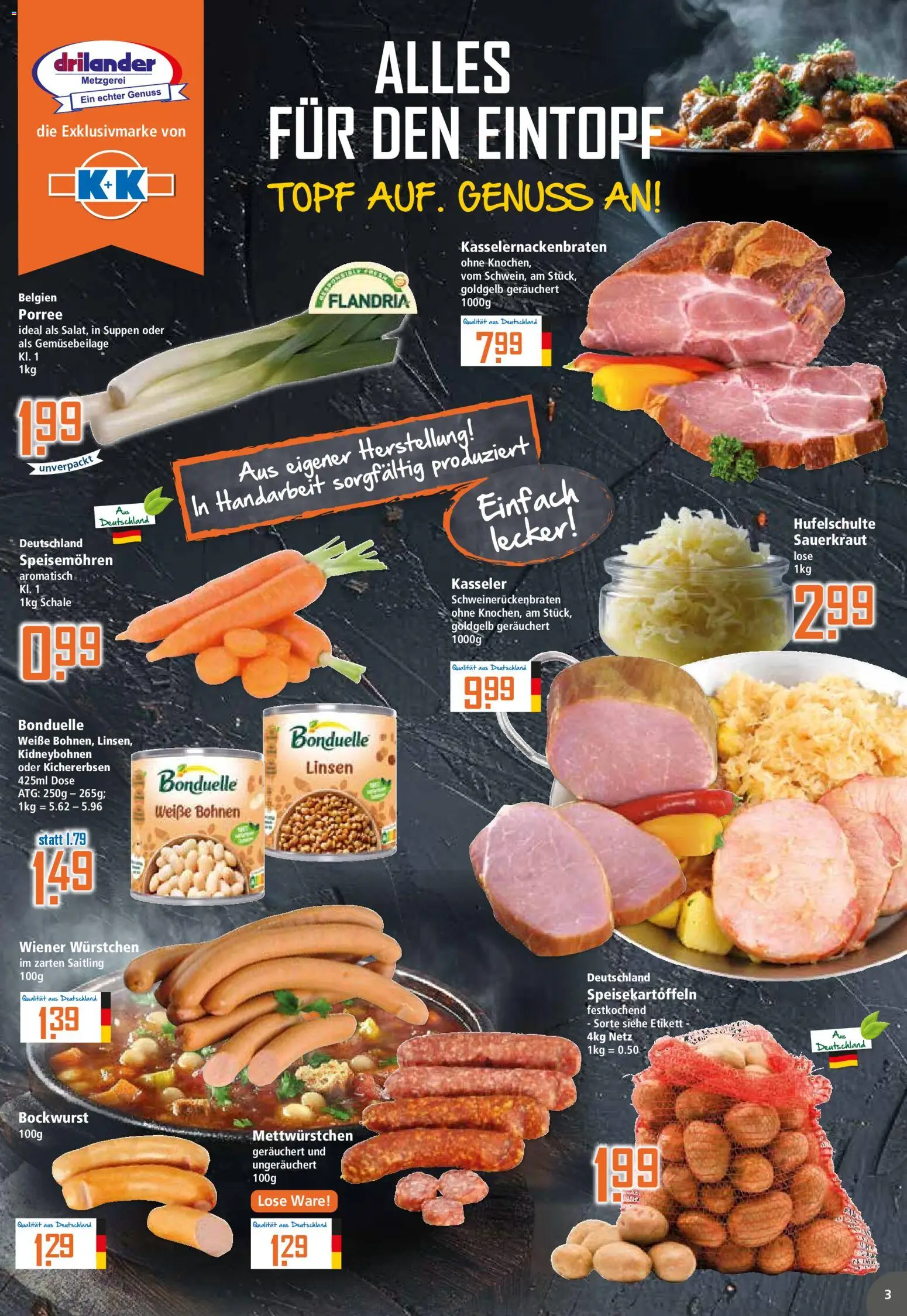 Klaas & Kock Prospekt 	 – gültig ab 26.01.2026 | Seite: 3 | Produkte: Bockwurst, Wiener wurstchen