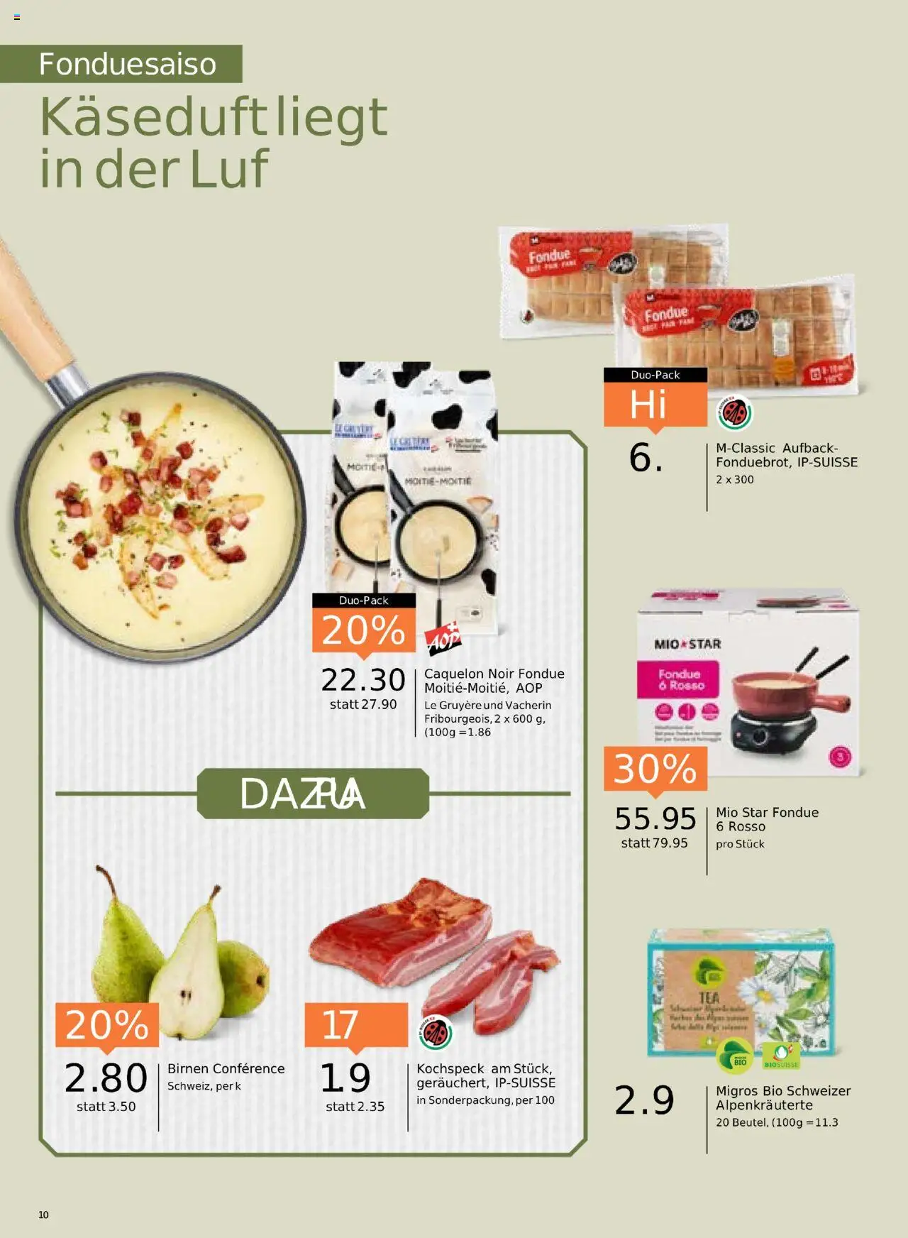 Migros Aktionen – gültig ab 14.10.2025 | Seite: 10 | Produkte: Fondue