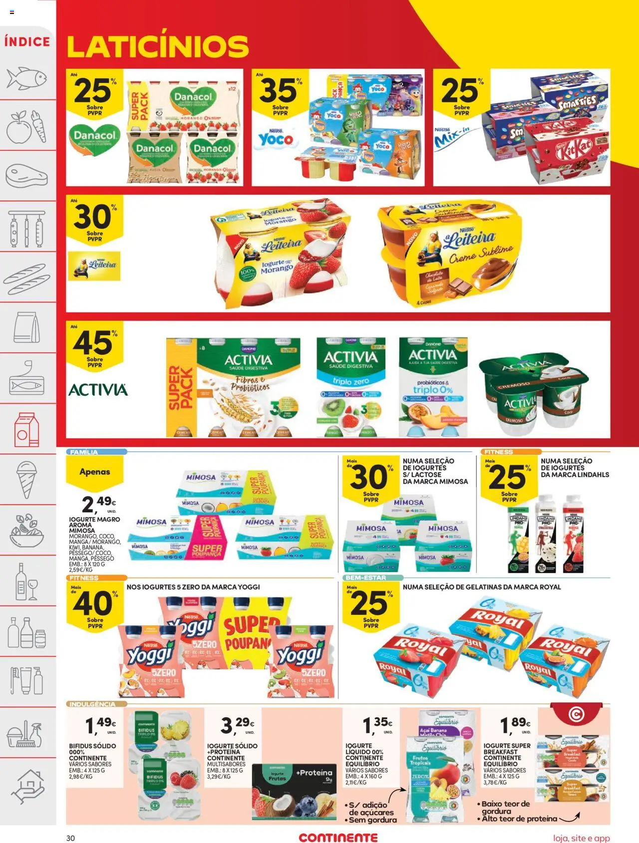 Continente folheto │ válido de 14.10.2025 | Página: 30 | Produtos: Aveia, Copos, Iogurtes, Iogurte liquido