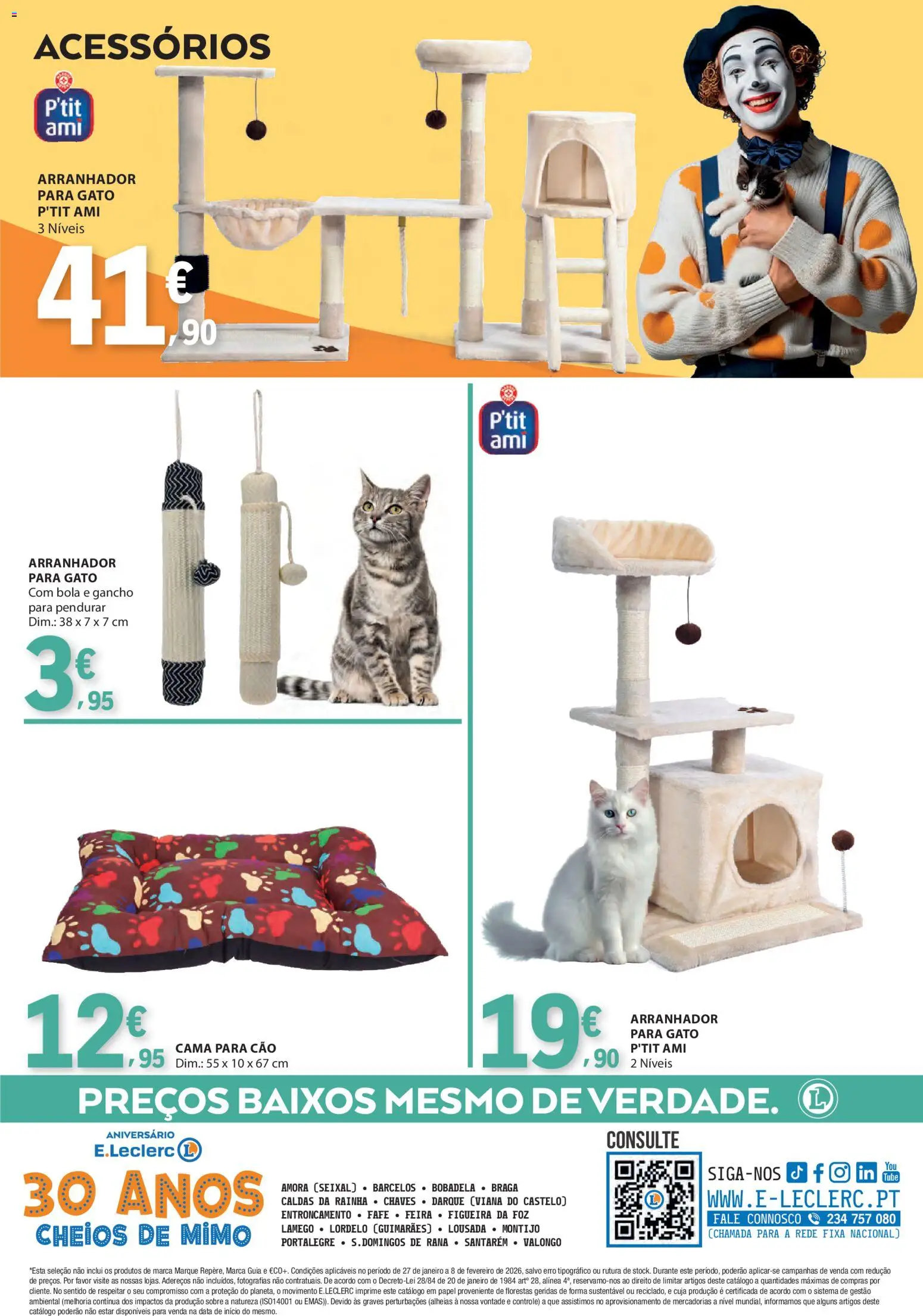 E.Leclerc Animal │ válido de 27.01.2026 | Página: 12 | Produtos: Cama, Gancho