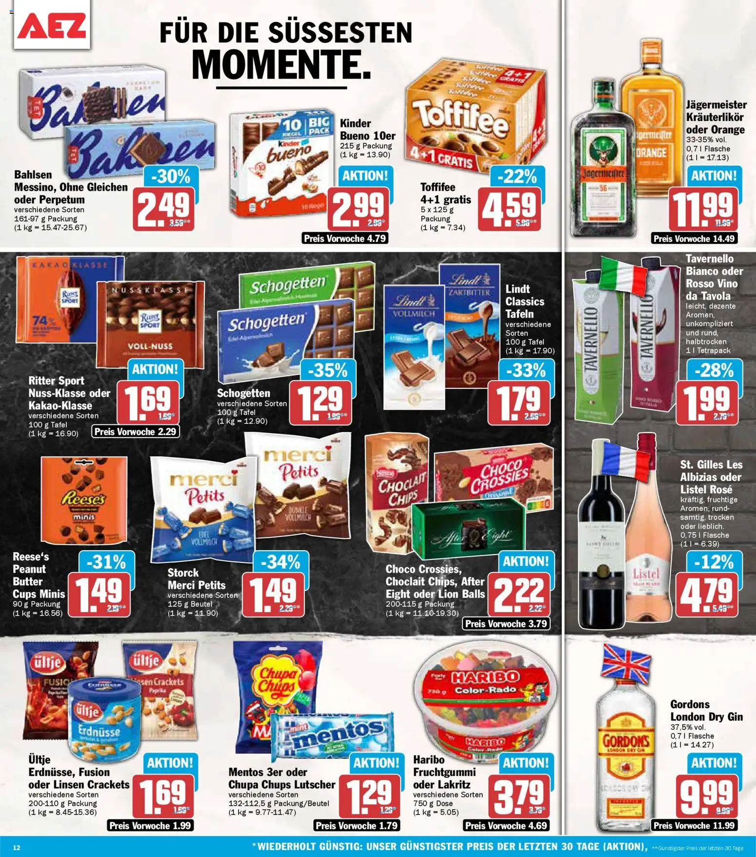AEZ Prospekt 	 – gültig ab 19.01.2026 | Seite: 12 | Produkte: Merci, Haribo, Jägermeister, Toffifee