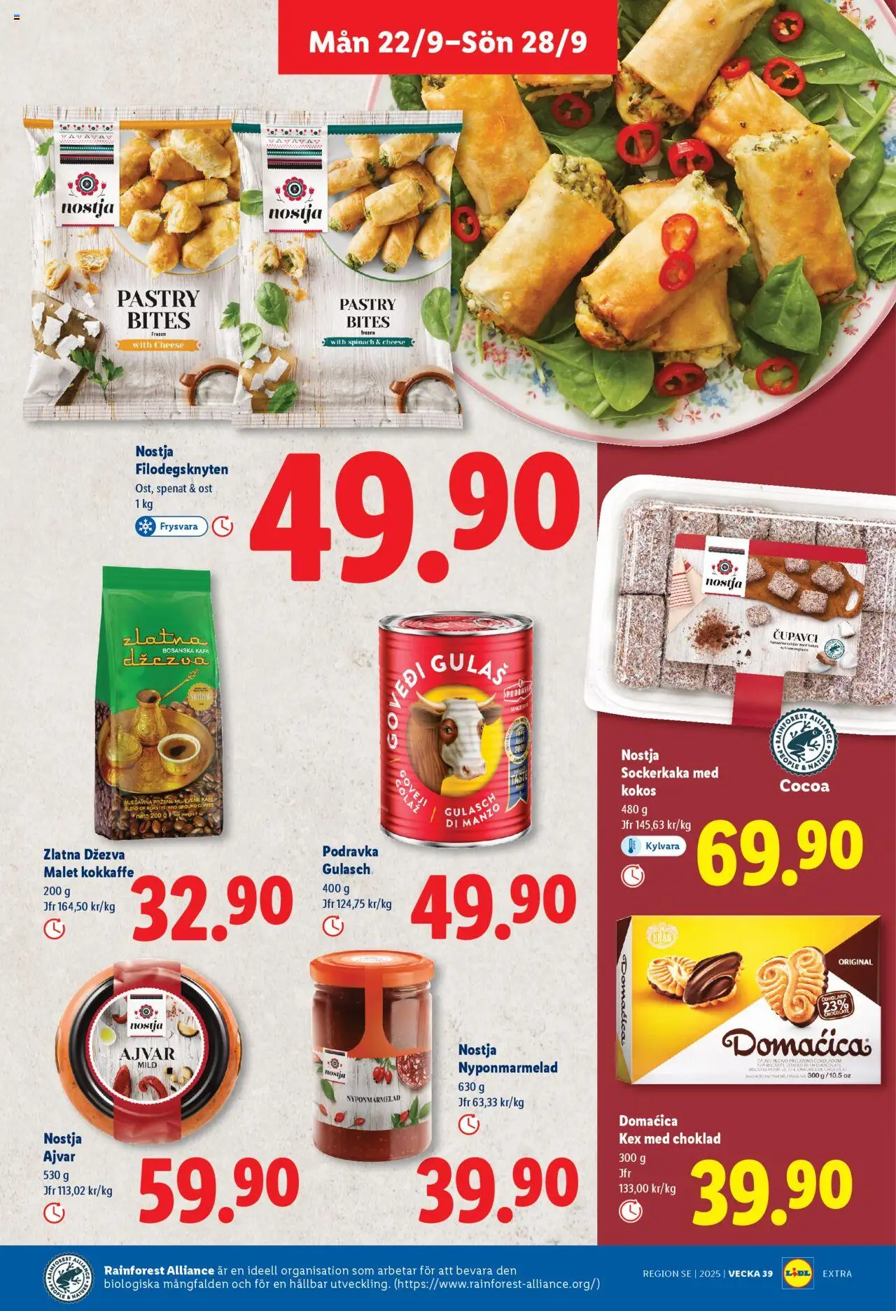 Lidl reklamblad aktuell från 22.09.2025 | Sida: 17 | Produkter: Spenat, Ost, Choklad