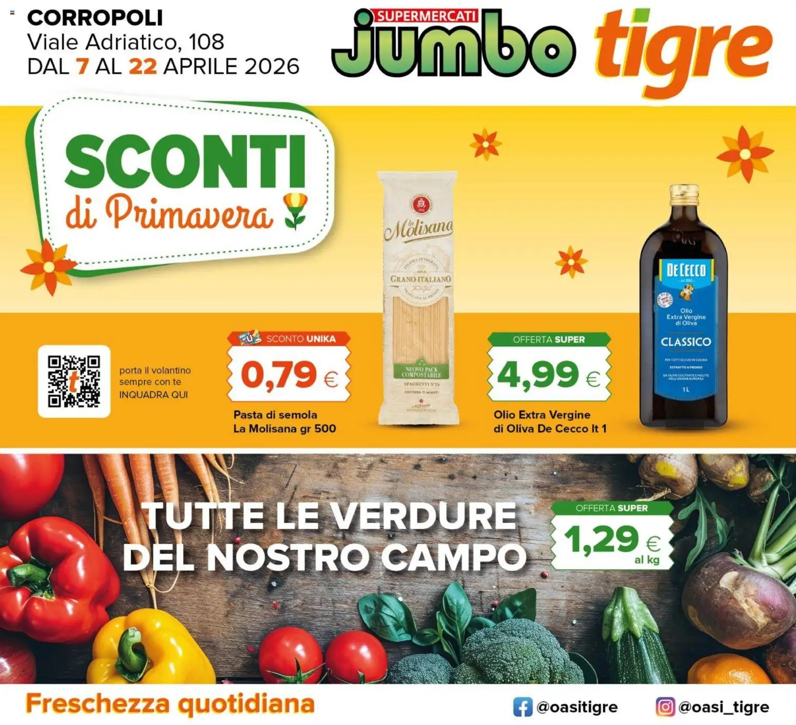 Volantino Tigre del 07.04.2026 | Pagina: 1 | Prodotti: Tè, Verdure, Pasta, Olio extra vergine