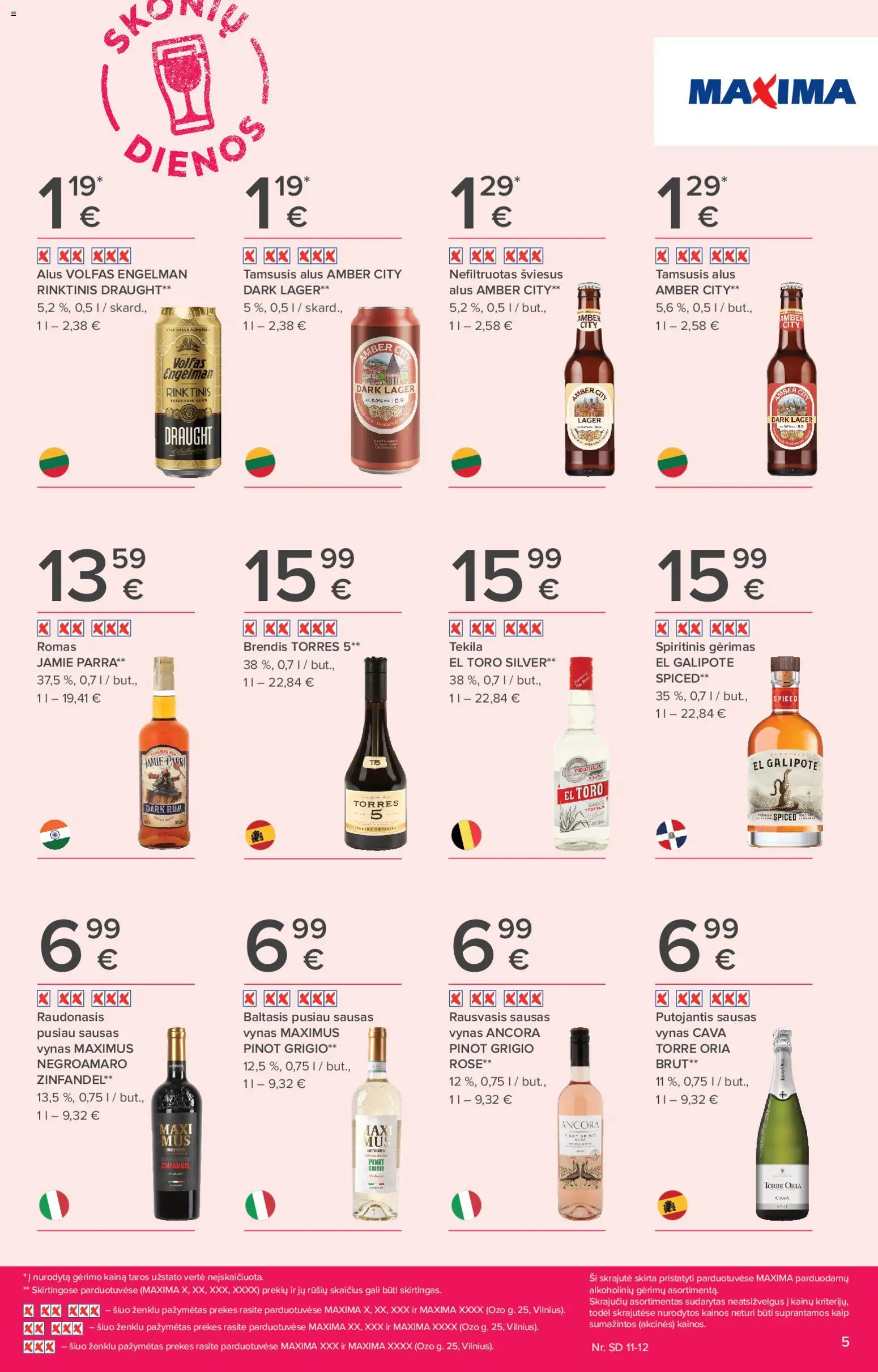 MAXIMA akcijos nuo 30.10.2025 | Puslapis: 5 | Prekių: Vynas, Alus