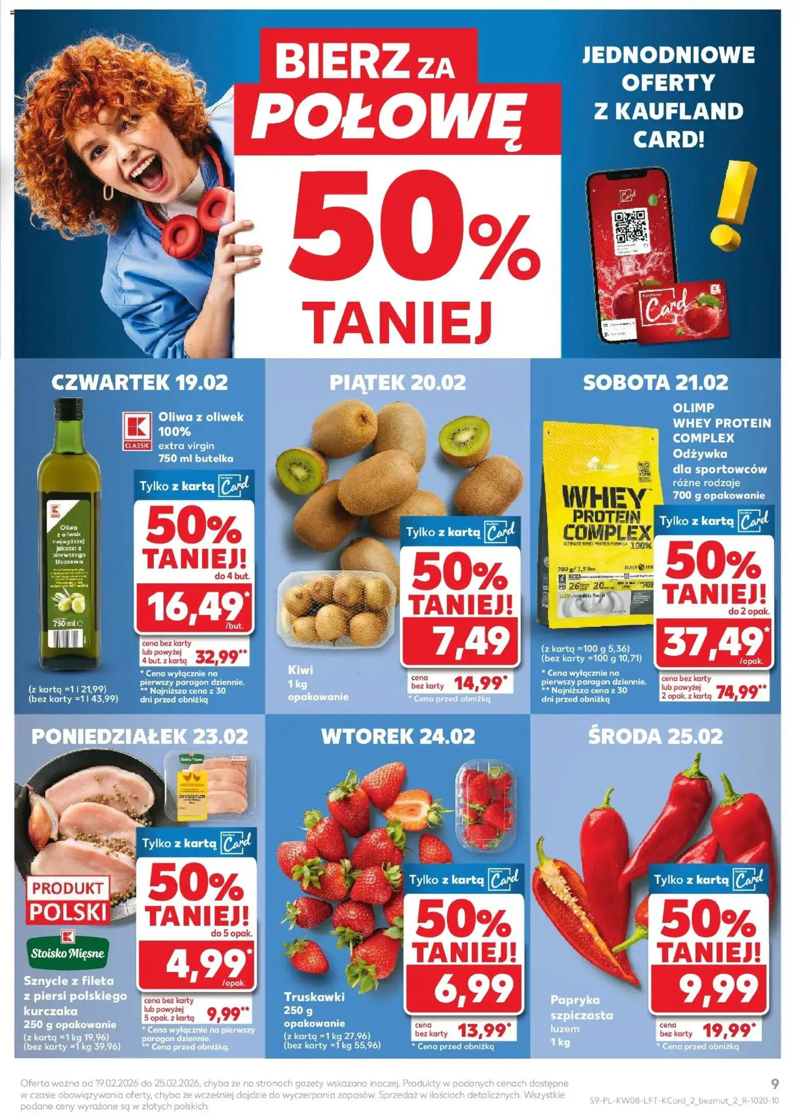 Kaufland Polsko leták od 19.02.2026 | Strana: 9 | Produkty: Kiwi, Karty, Protein