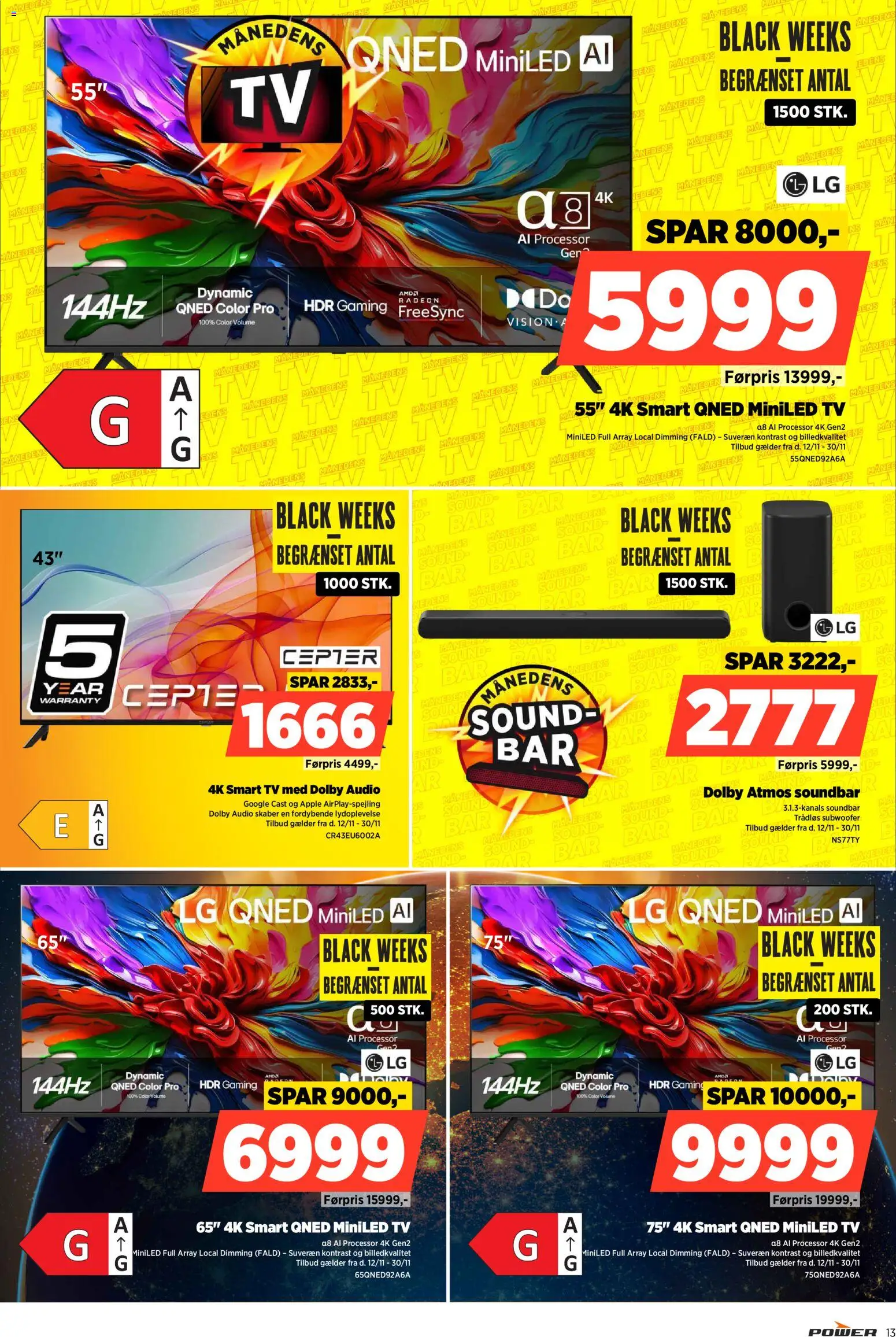 Power tilbudsavis – gyldig fra 12.11.2025 | Side: 13 | Produkter: Processor, Soundbar, Smart TV, TV