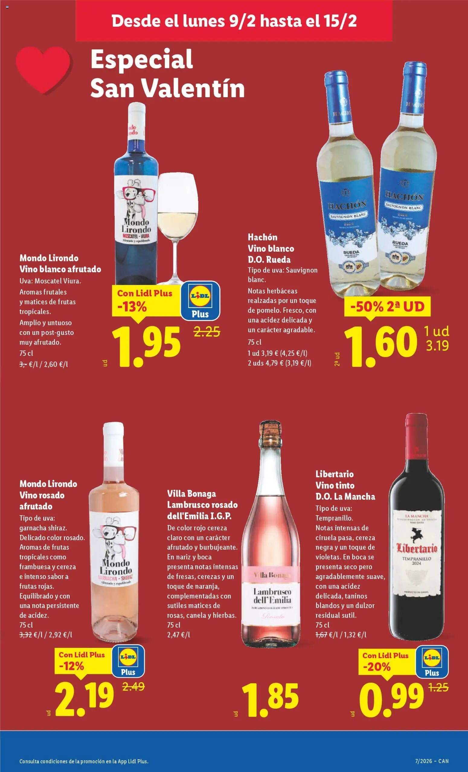Lidl - Canarias │ válido desde el 09.02.2026 | Página: 13 | Productos: Vino rosado, Vino
