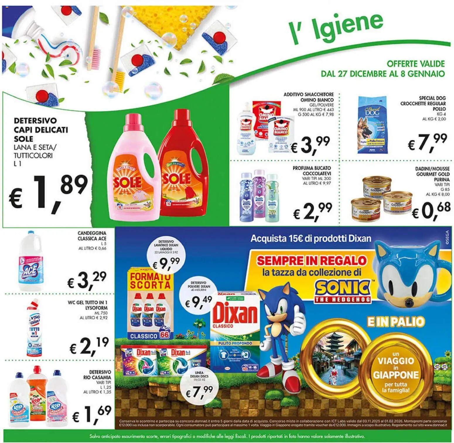 Volantino Coal del 27.12.2025 | Pagina: 21 | Prodotti: Pollo, Candeggina, Data, WC