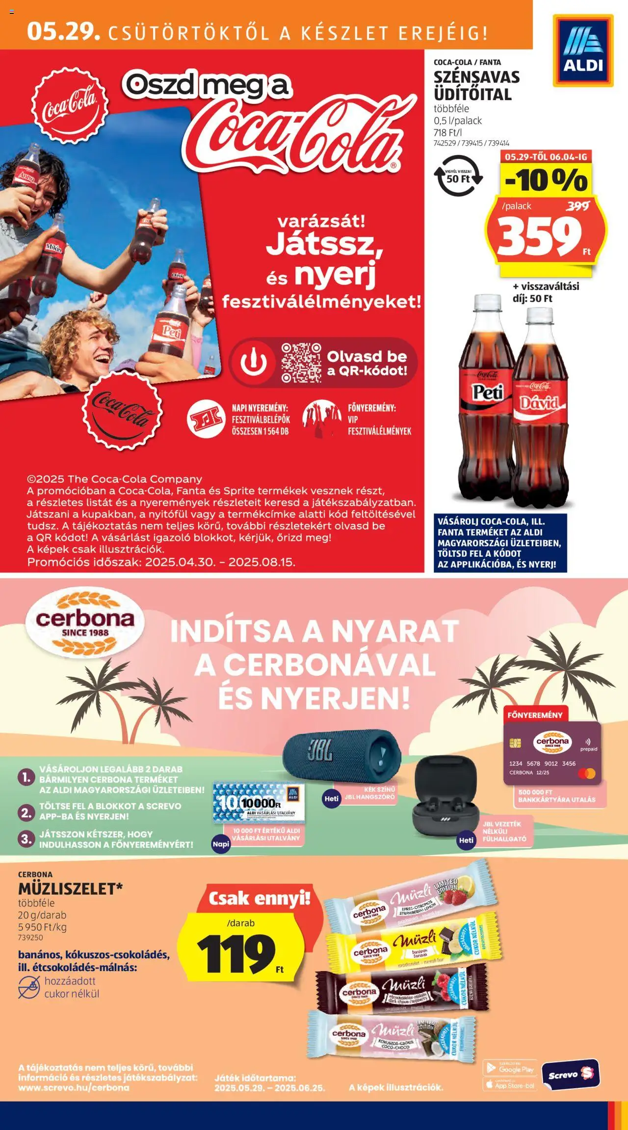 Aldi akciós ujság - amely érvényes a következő dátumtól: 29.05.2025 | Oldal: 13 | Termékek: Fülhallgató, Müzli, Játék, Cukor