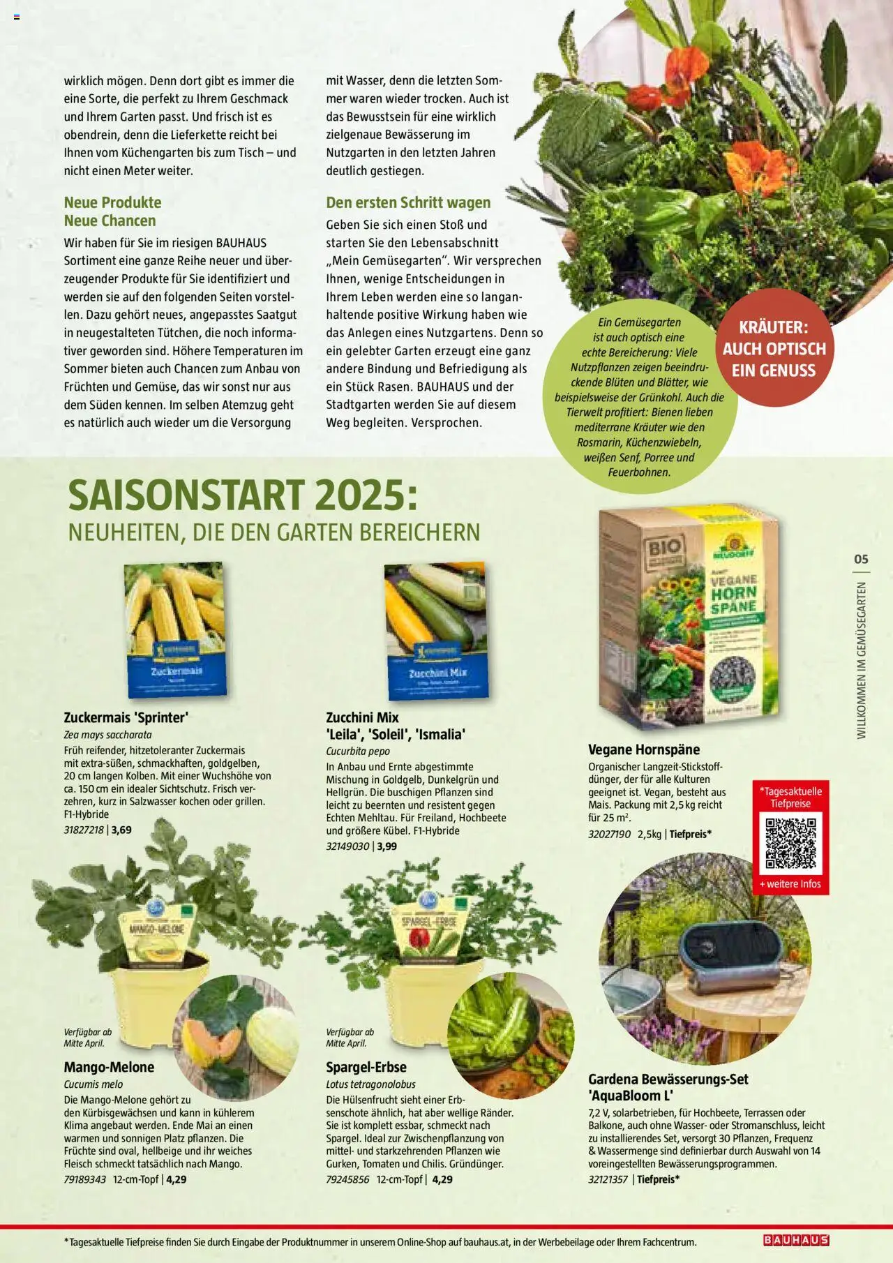 Bauhaus Reiche Ernte Magazin 2025 gültig ab 01.07.2025 | Seite: 5 | Produkte: Wasser, Tisch, Tomaten