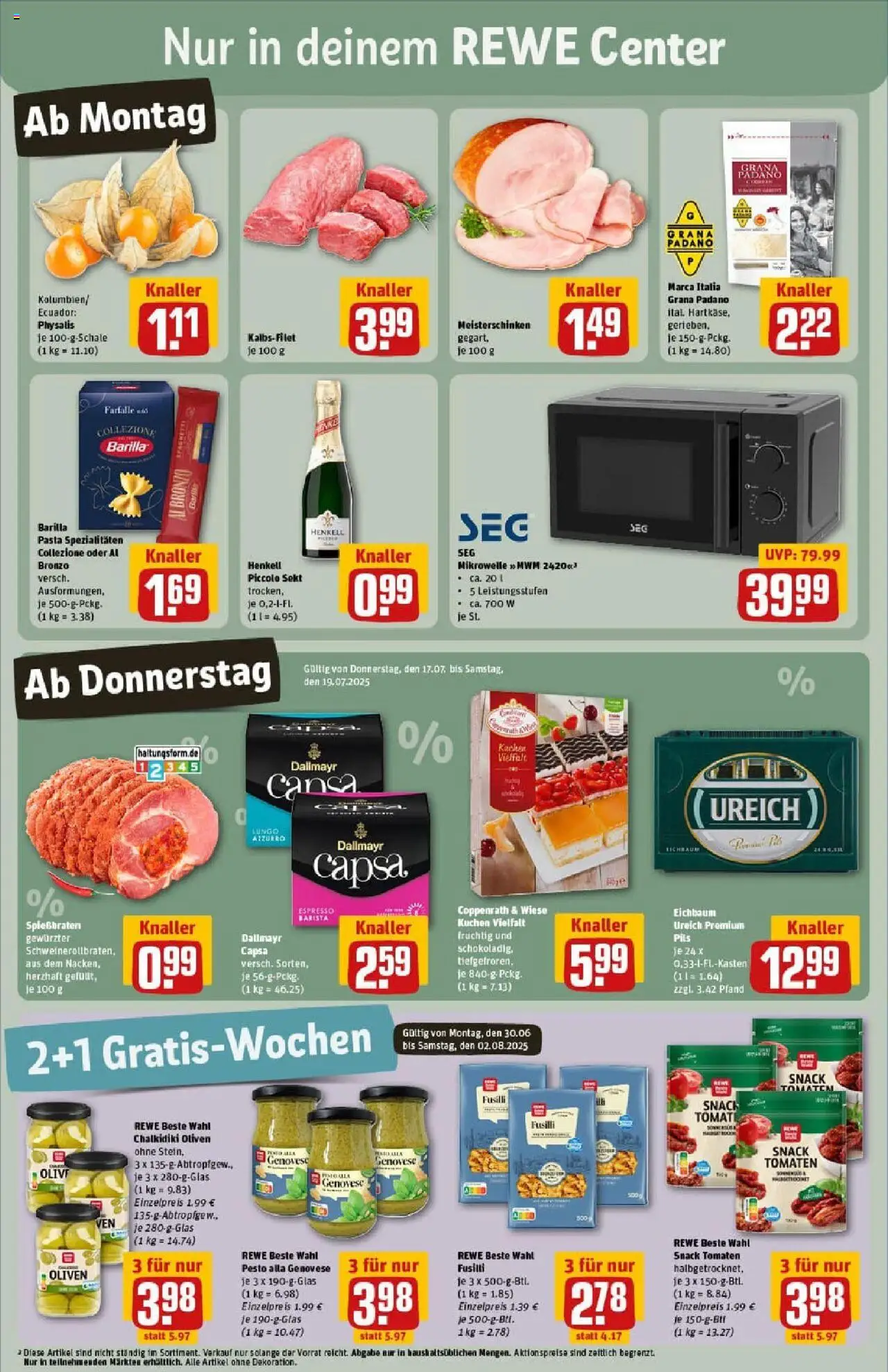 Rewe prospekt Heppenheim	 - gültig ab dem 13.07.2025 | Seite: 3 | Produkte: Sekt, Dallmayr, Pasta, Kuchen
