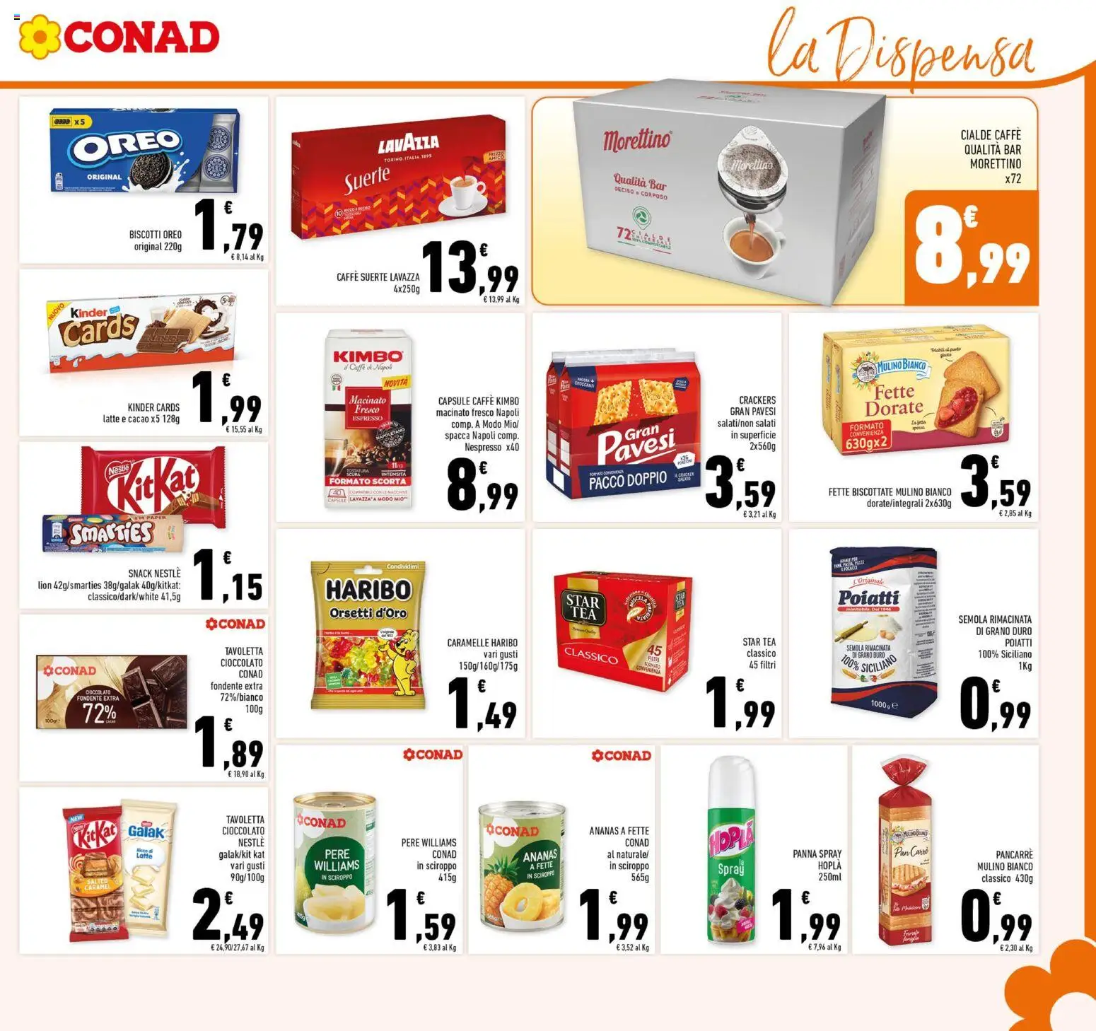 Volantino Conad del 22.04.2026 | Pagina: 15 | Prodotti: Caffè, Panna, Crackers, Macinato