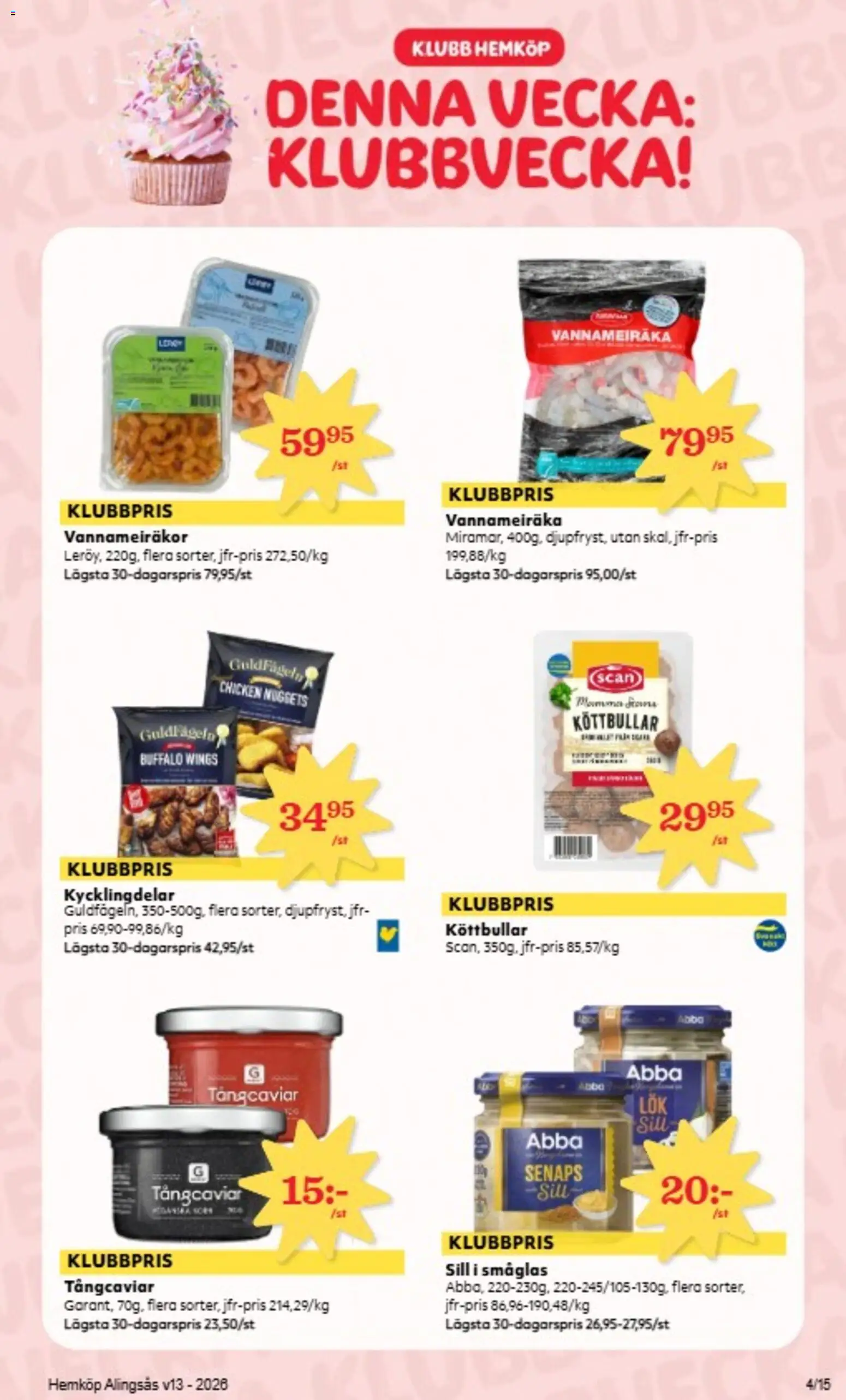 Hemköp reklamblad aktuell från 23.03.2026 | Sida: 2 | Produkter: Köttbullar, Sill