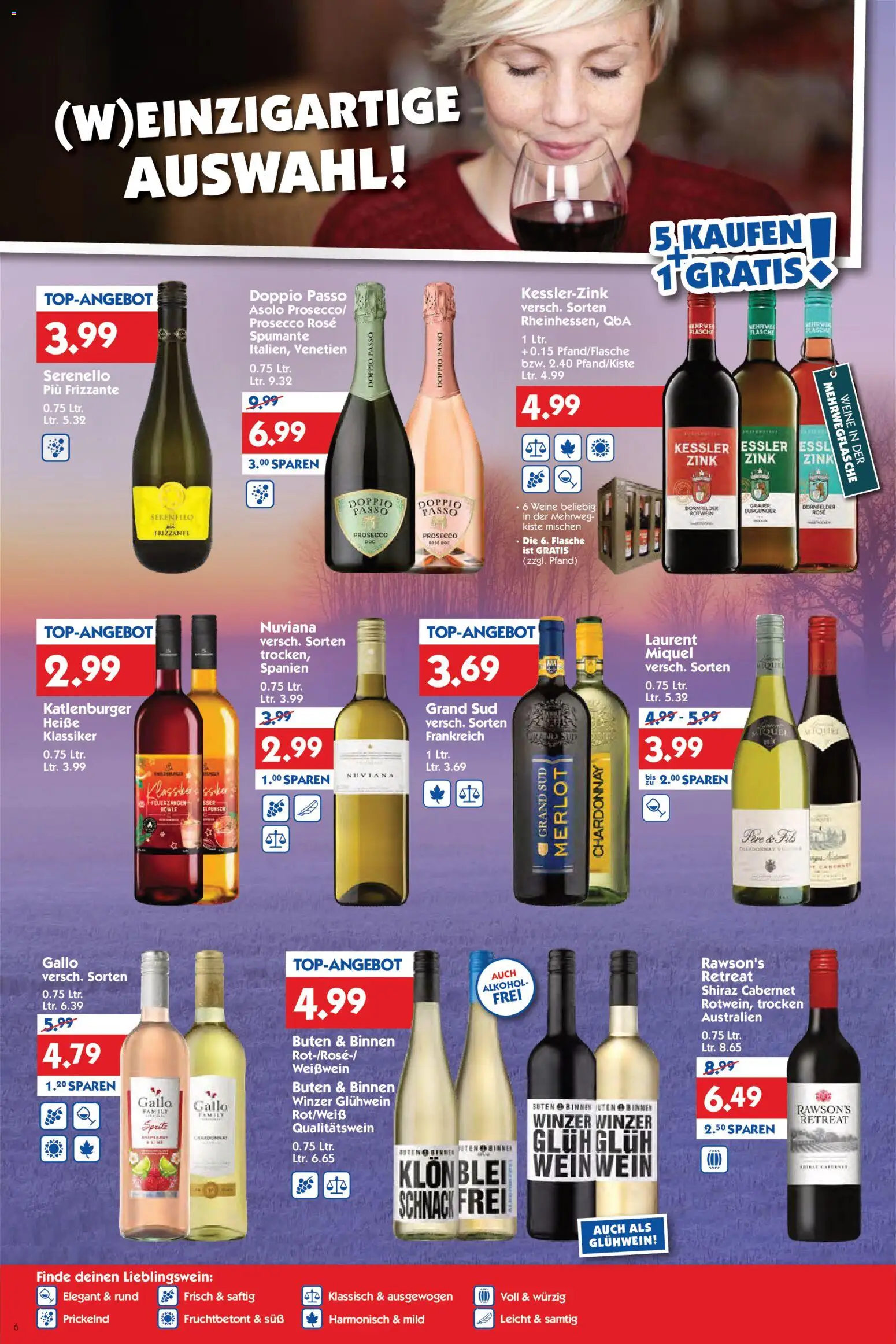 HOL’AB! Prospekt 	 – gültig ab 24.11.2025 | Seite: 6 | Produkte: Weißwein, Merlot, Prosecco, Doppio Passo