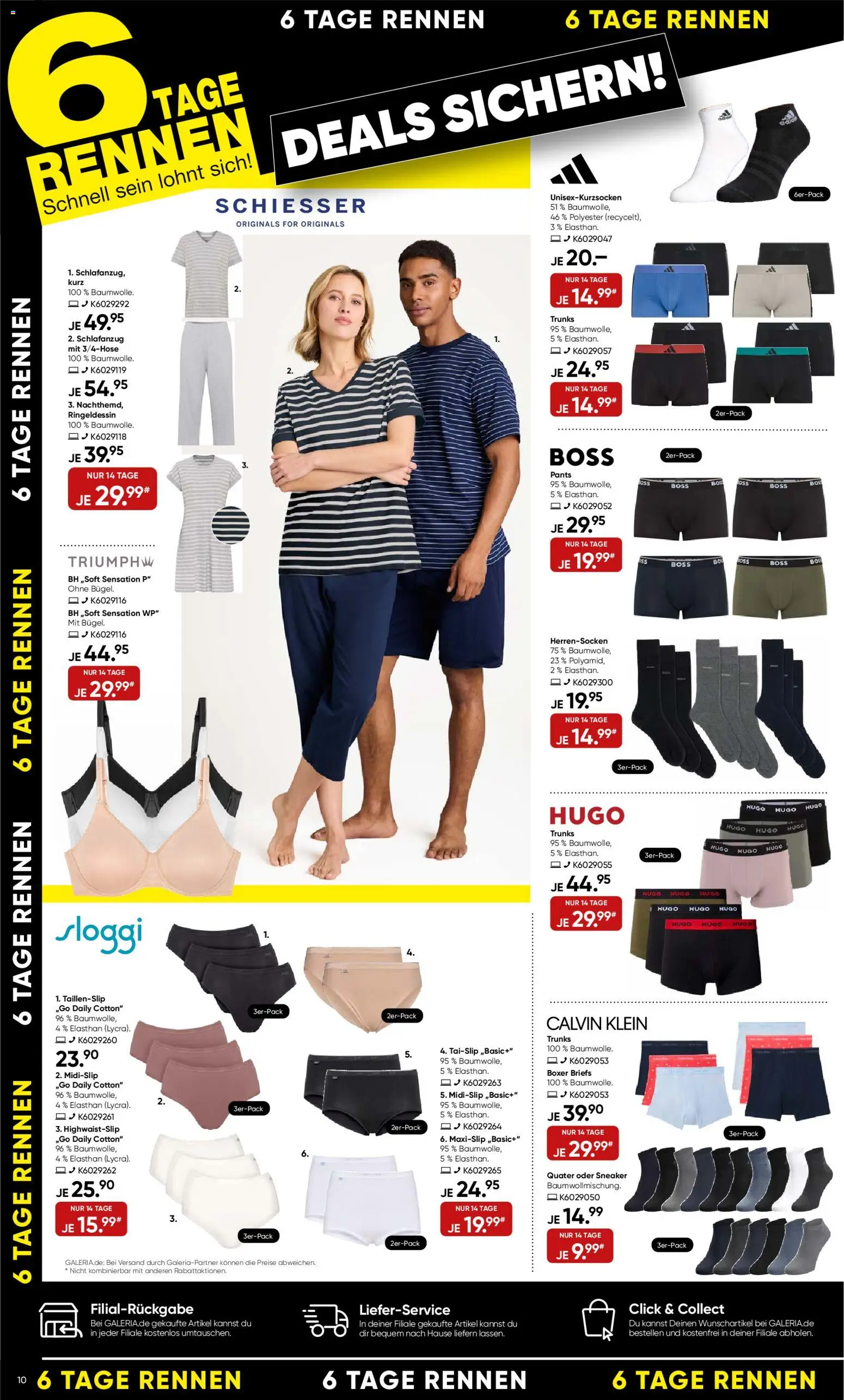 Galeria Karstadt Kaufhof Prospekt 	 – gültig ab 15.04.2026 | Seite: 10 | Produkte: BH, Boxer, Hugo