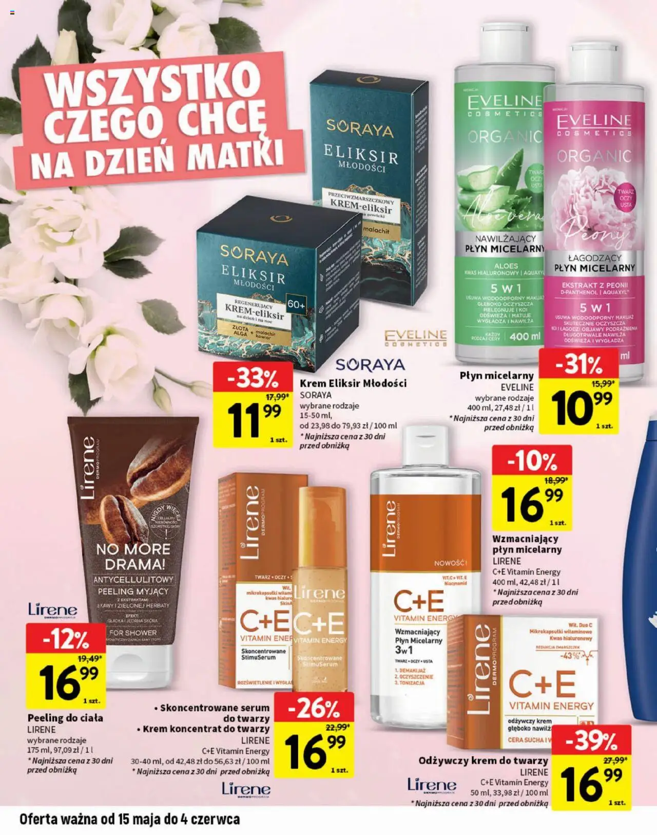 Intermarche Gazetka - Dzień dziecka od 15.05.2025 | Strona: 14 | Produkty: Płyn micelarny eveline, Body, Peeling, Krem do twarzy
