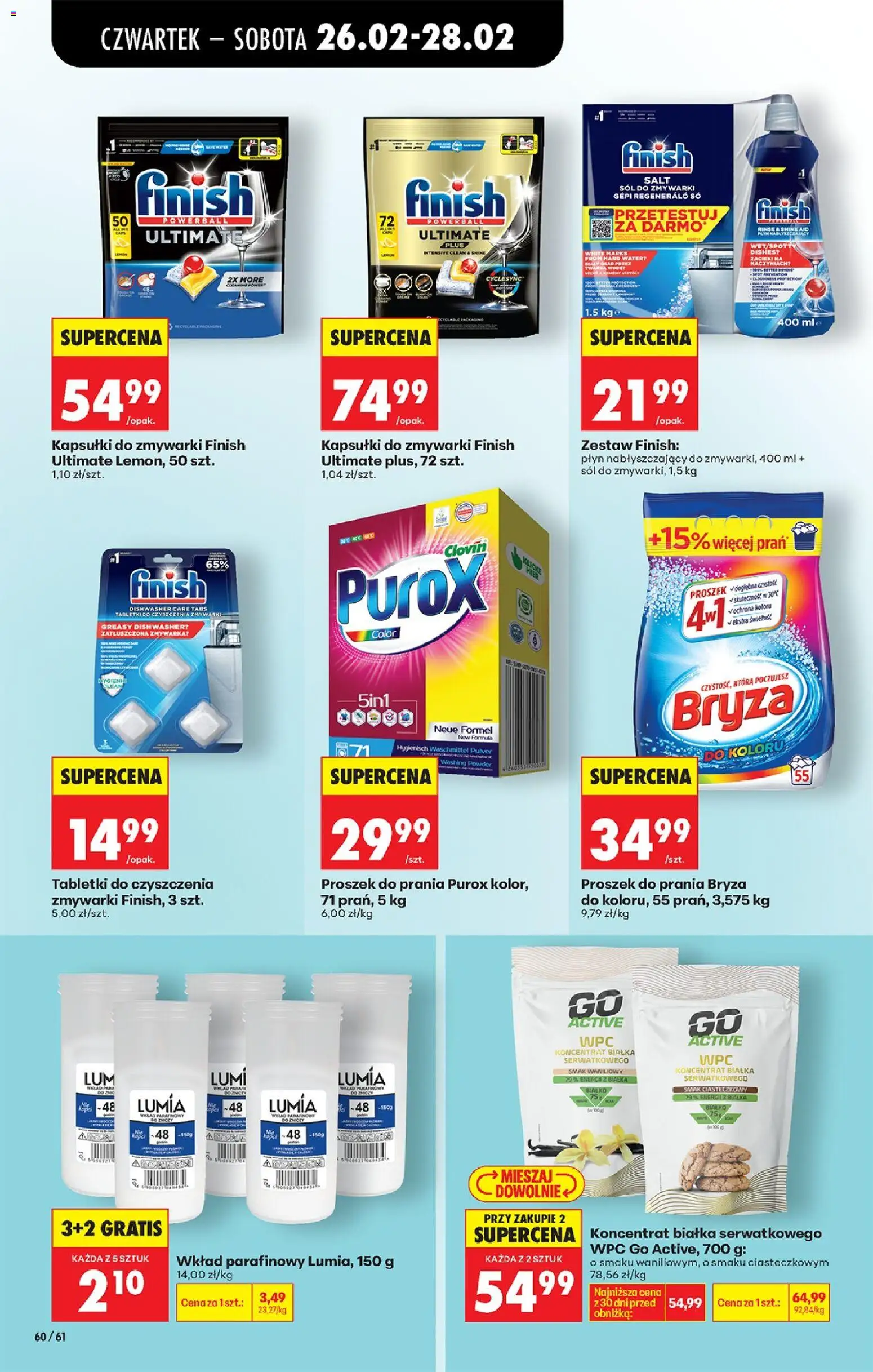 Biedronka gazetka - Oferta w tym tygodniu od 26.02.2026 | Strona: 74 | Produkty: Zmywarka, Finish, Proszek do prania, Kapsułki do zmywarki