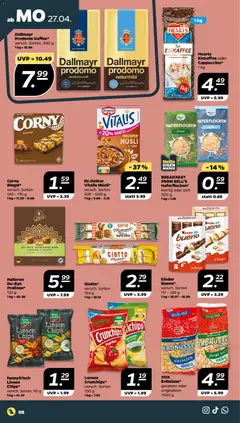 Netto Prospekt 	 ab 27.04.2026 gültig | Seite: 8 | Produkte: Musli, Schokolade, Paprika, Salz