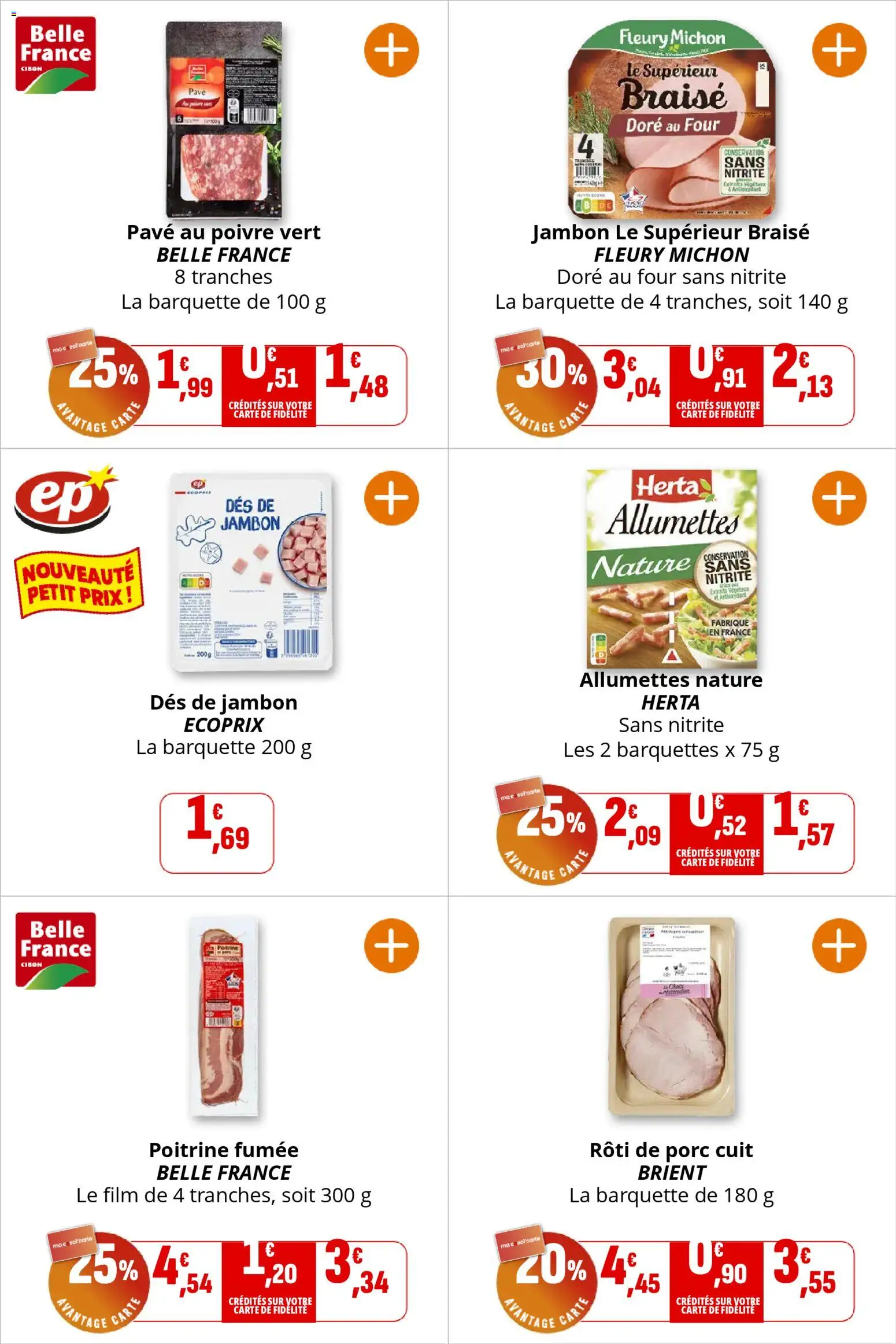 {H1} | Page: 9 | Produits: Four, Poivre, Jambon, Porc