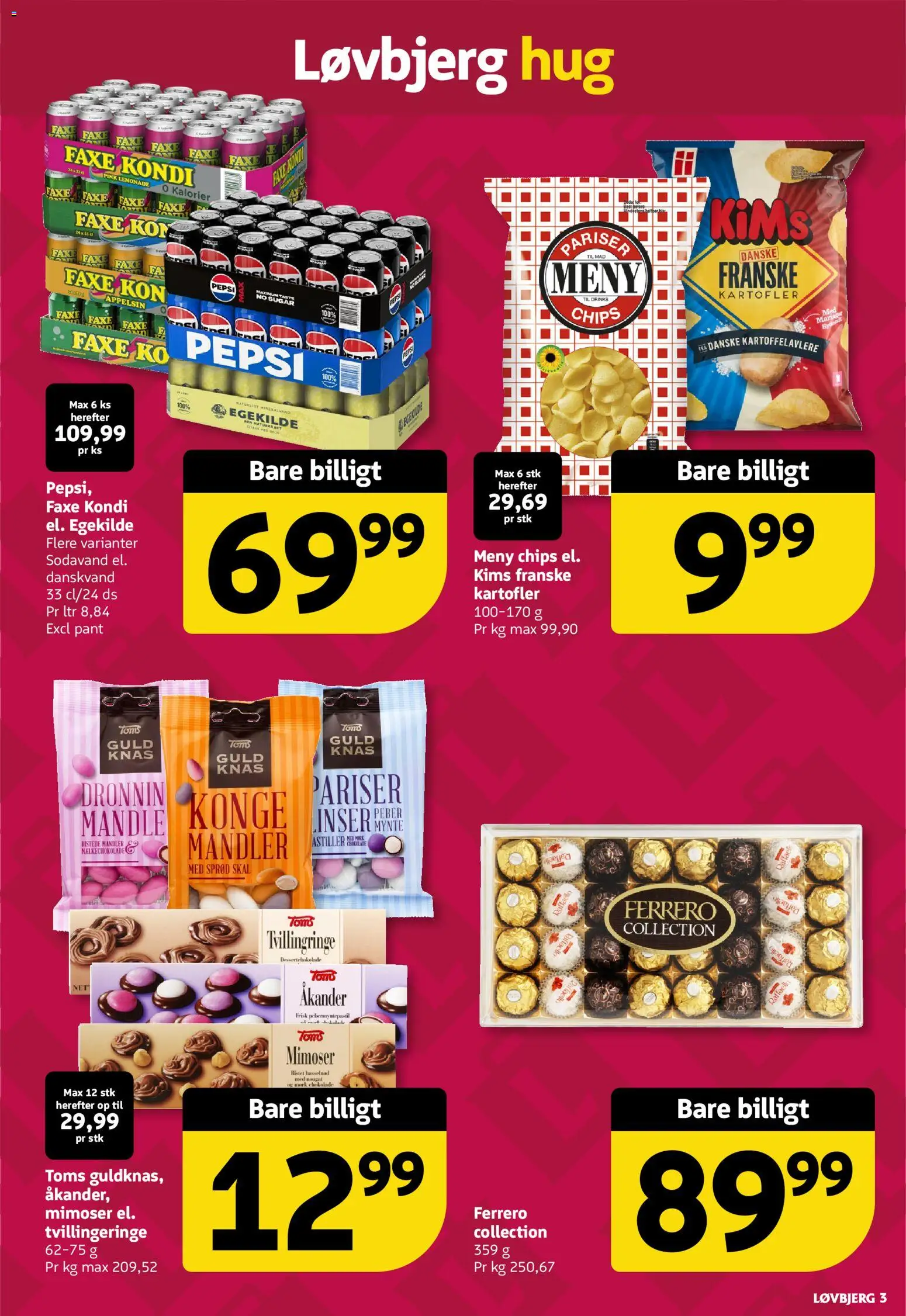 Løvbjerg tilbudsavis – gyldig fra 12.12.2025 | Side: 3 | Produkter: Chokolade, Chips, Mynte, Nougat