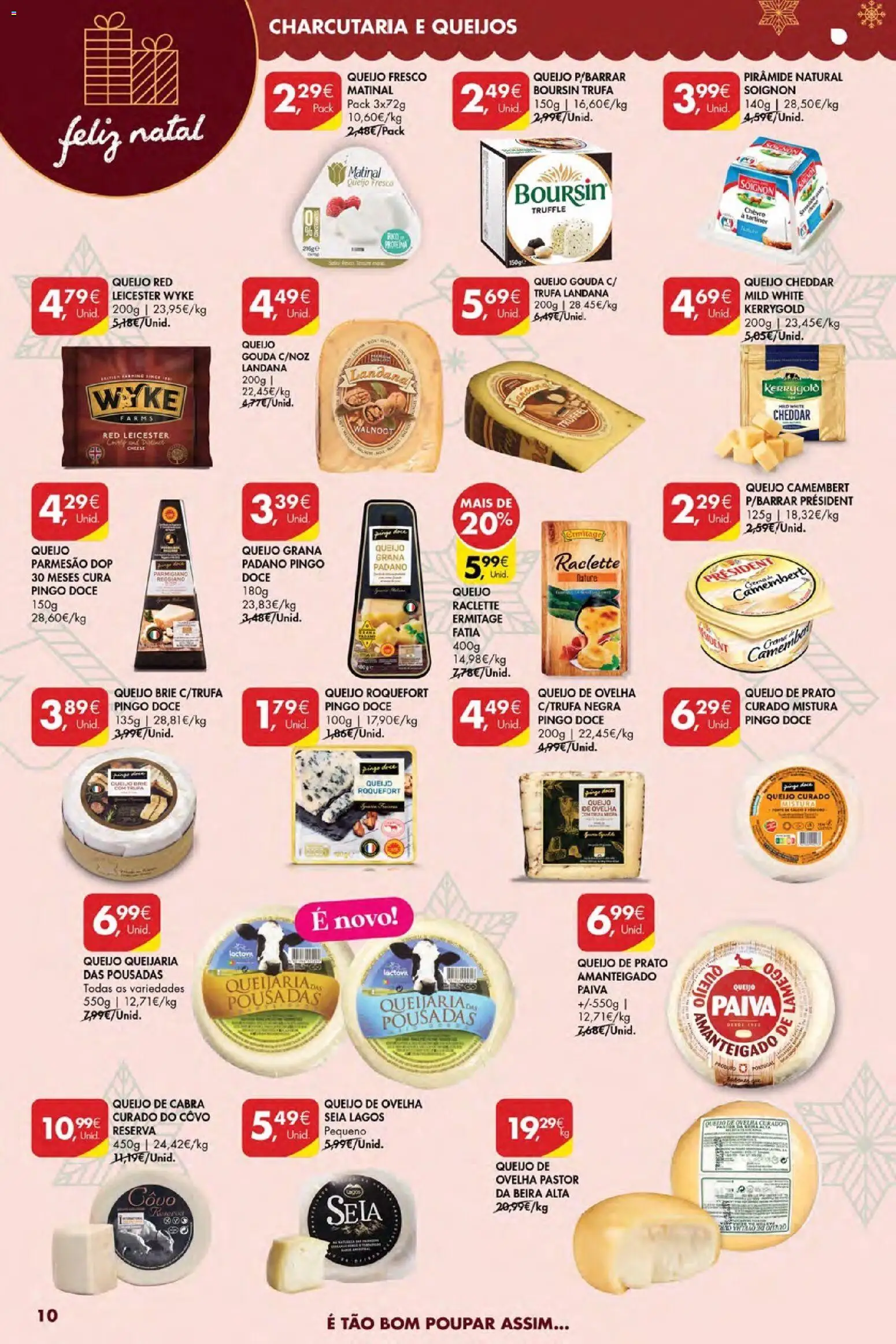 Pingo Doce Poupe Esta Semana Açores │ válido de 18.12.2025 | Página: 10 | Produtos: Queijo parmesão, Queijo, Cheddar, Proteina