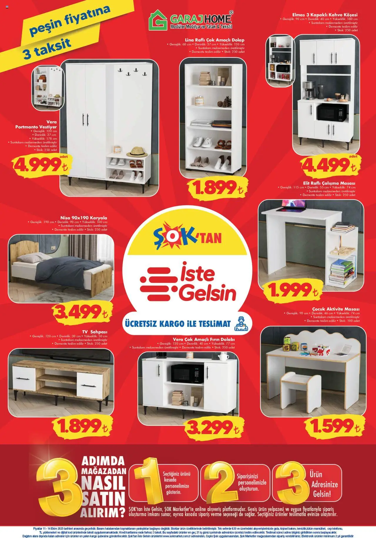 Şok Market Hafta sonu fırsatları - 11.10.2025 tarihinden itibaren geçerlidir | Sayfa: 3 | Ürünler: Yatak, Kahve, TV, Bağlayıcı