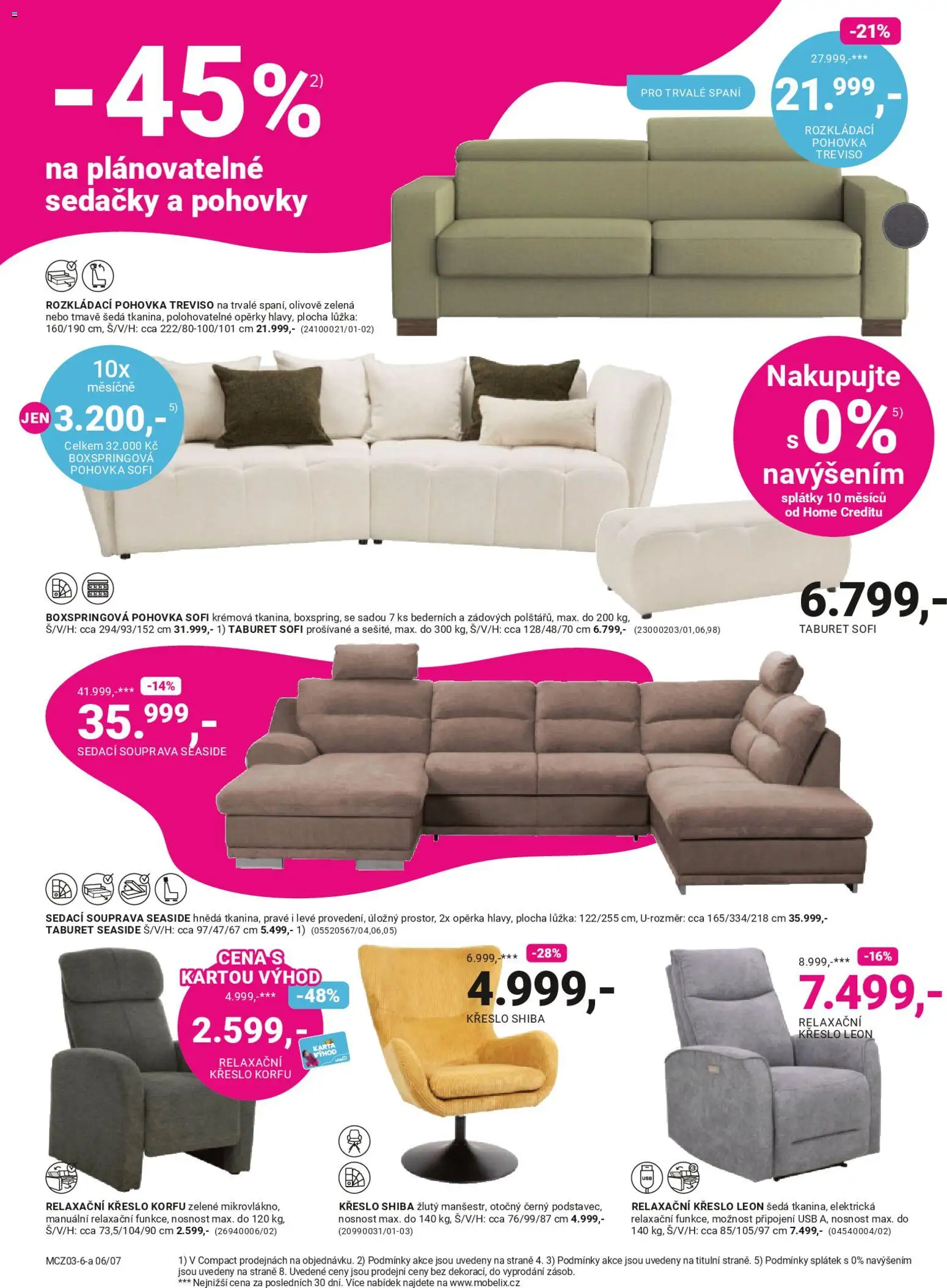 Möbelix leták od 09.03.2026 | Strana: 6 | Produkty: Sedací souprava, Taburet, USB, Pohovka