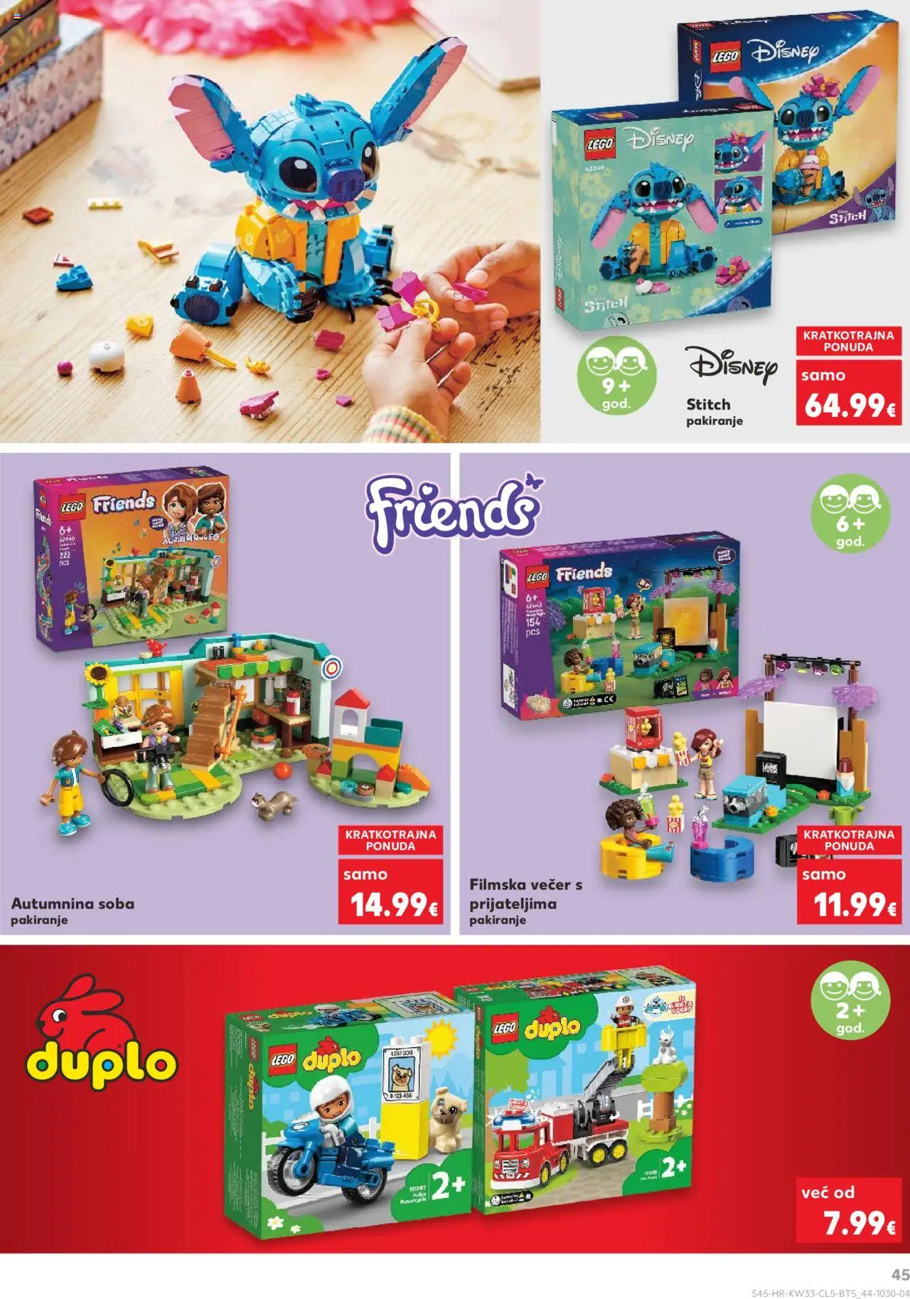 Kaufland HR akciós ujság - amely érvényes a következő dátumtól: 11.08.2025 | Oldal: 45 | Termékek: Duplo