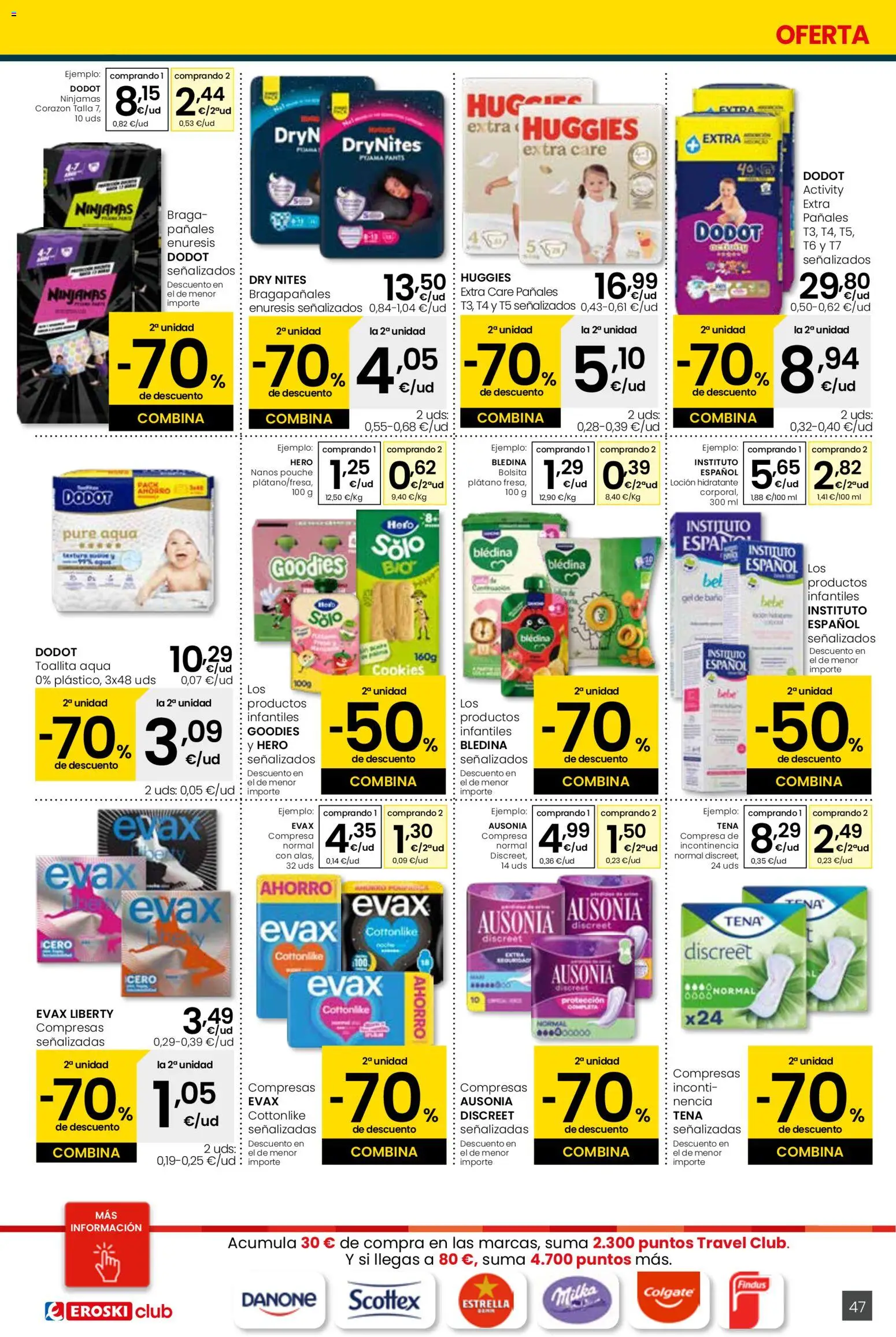 Eroski - Quieres ahorrar conmigo │ válido desde el 26.03.2026 | Página: 47 | Productos: Gel de baño, Γλυφιτζούρι, Braga, Baño