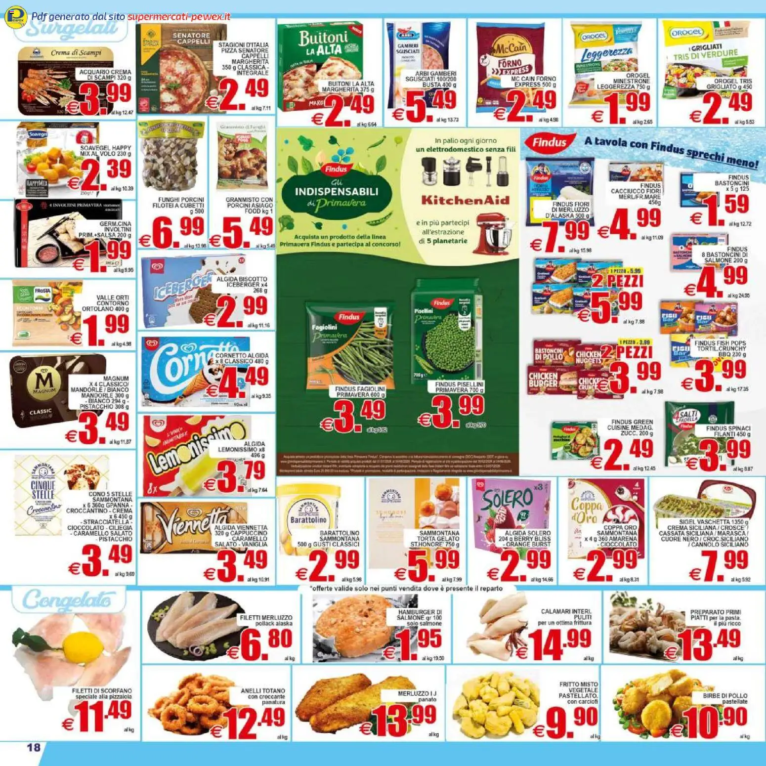 Volantino Pewex del 29.04.2026 | Pagina: 18 | Prodotti: Gelato, Forno, Fagiolini, Stracciatella