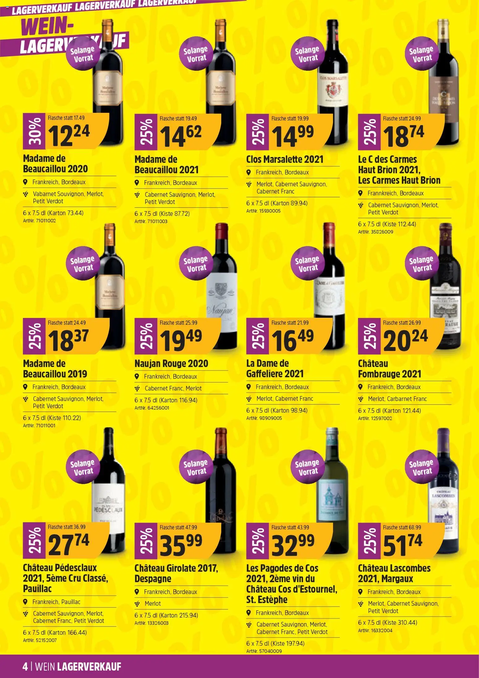 TopCC Aktionen Weinlagerverkauf – gültig ab 05.01.2026 | Seite: 4 | Produkte: Merlot, Rouge, Wein