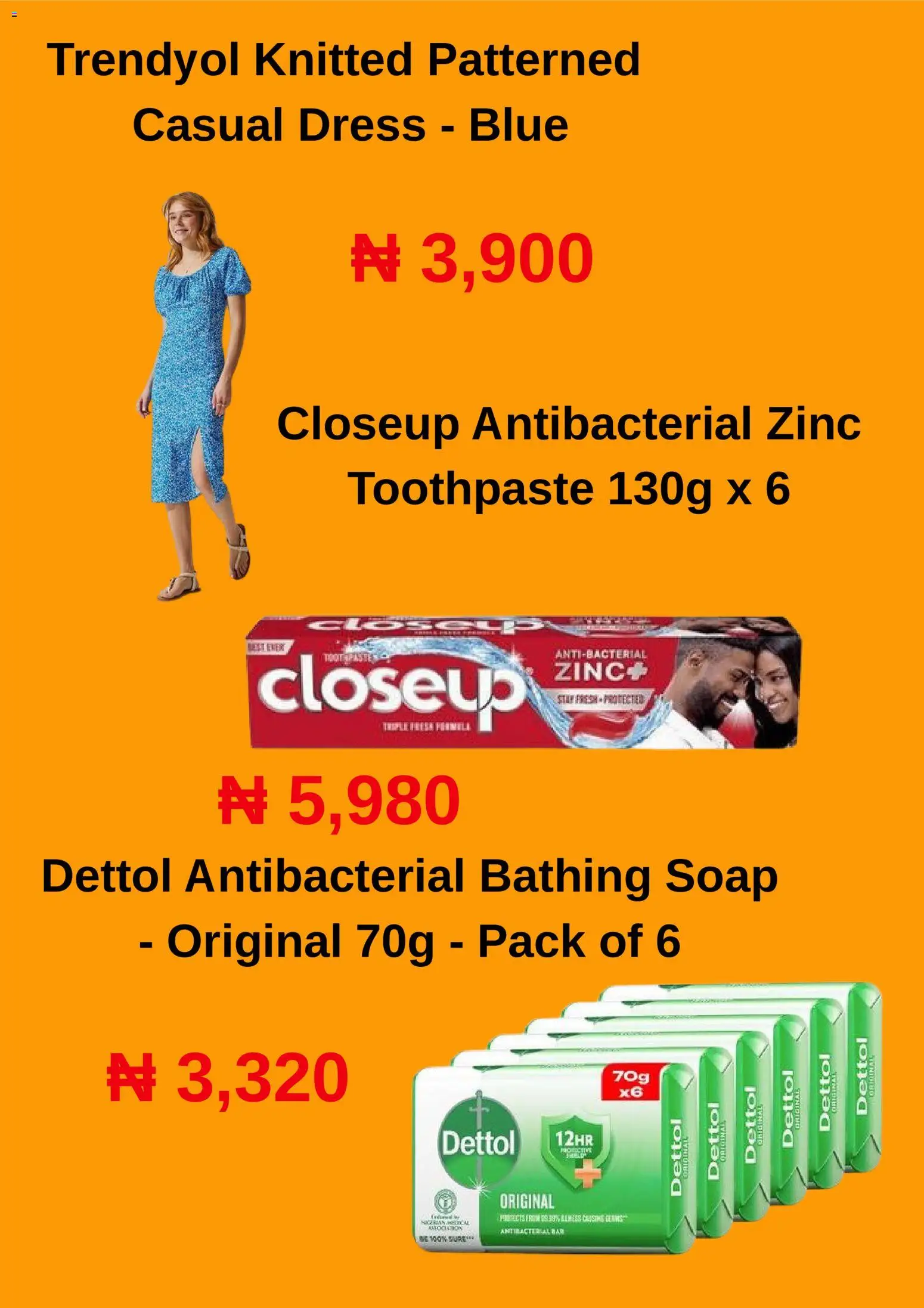 Jumia Catalogue valid from 06.04.2026 | Page: 2 | Products: Soap, Toothpaste, Dress