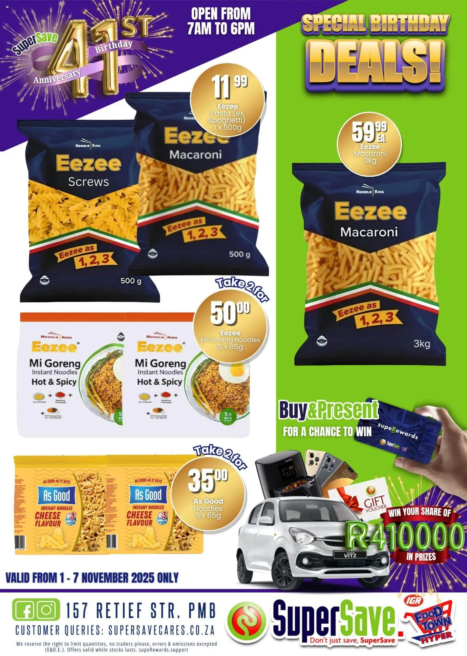 New Super Save catalogue – valid from 31.10.2025 | Page: 85 | Products: Cheese, Noodles, Pasta