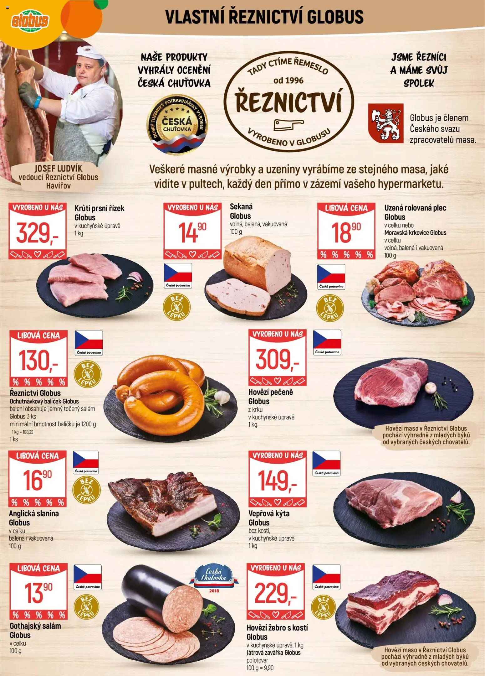 Globus leták - Havířov od 12.11.2025 | Strana: 5 | Produkty: Hovězí maso, Anglická slanina, Vepřová Kýta, Slanina