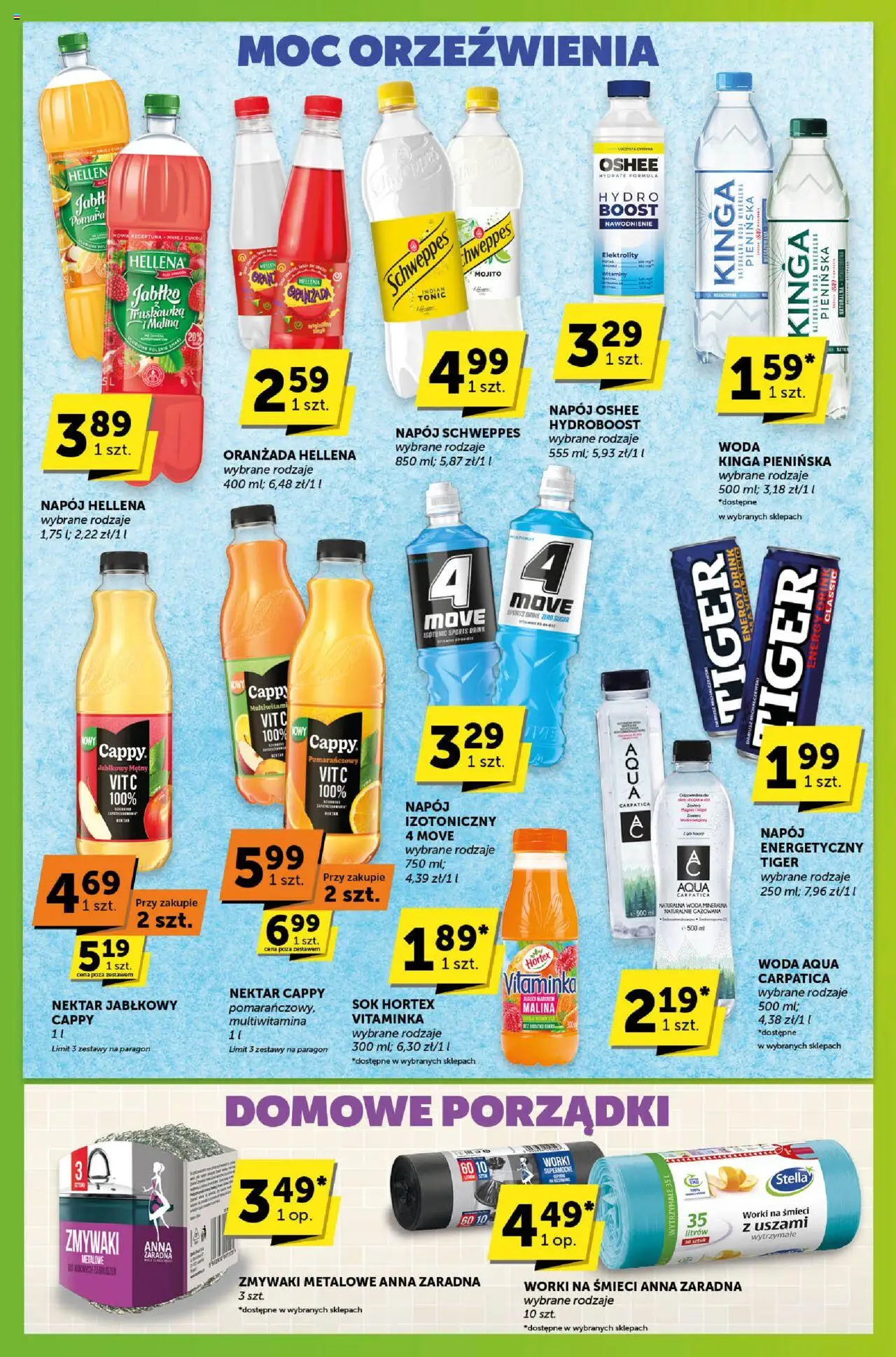 Groszek Gazetka - Sprawdź, co więcej od 18.09.2025 | Strona: 11 | Produkty: Malina, Oranżada hellena, Sok, Woda