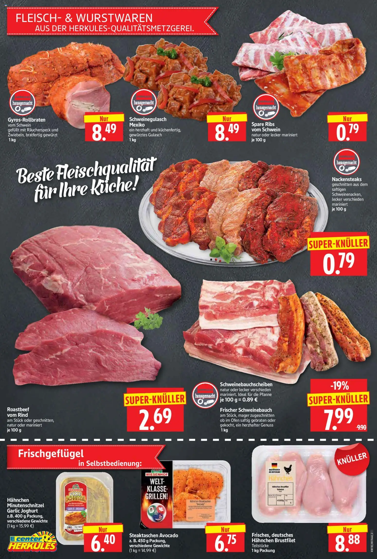 HERKULES Prospekt 	 – gültig ab 27.04.2026 | Seite: 2 | Produkte: Ofen, Hahnchen, Küche, Spare ribs