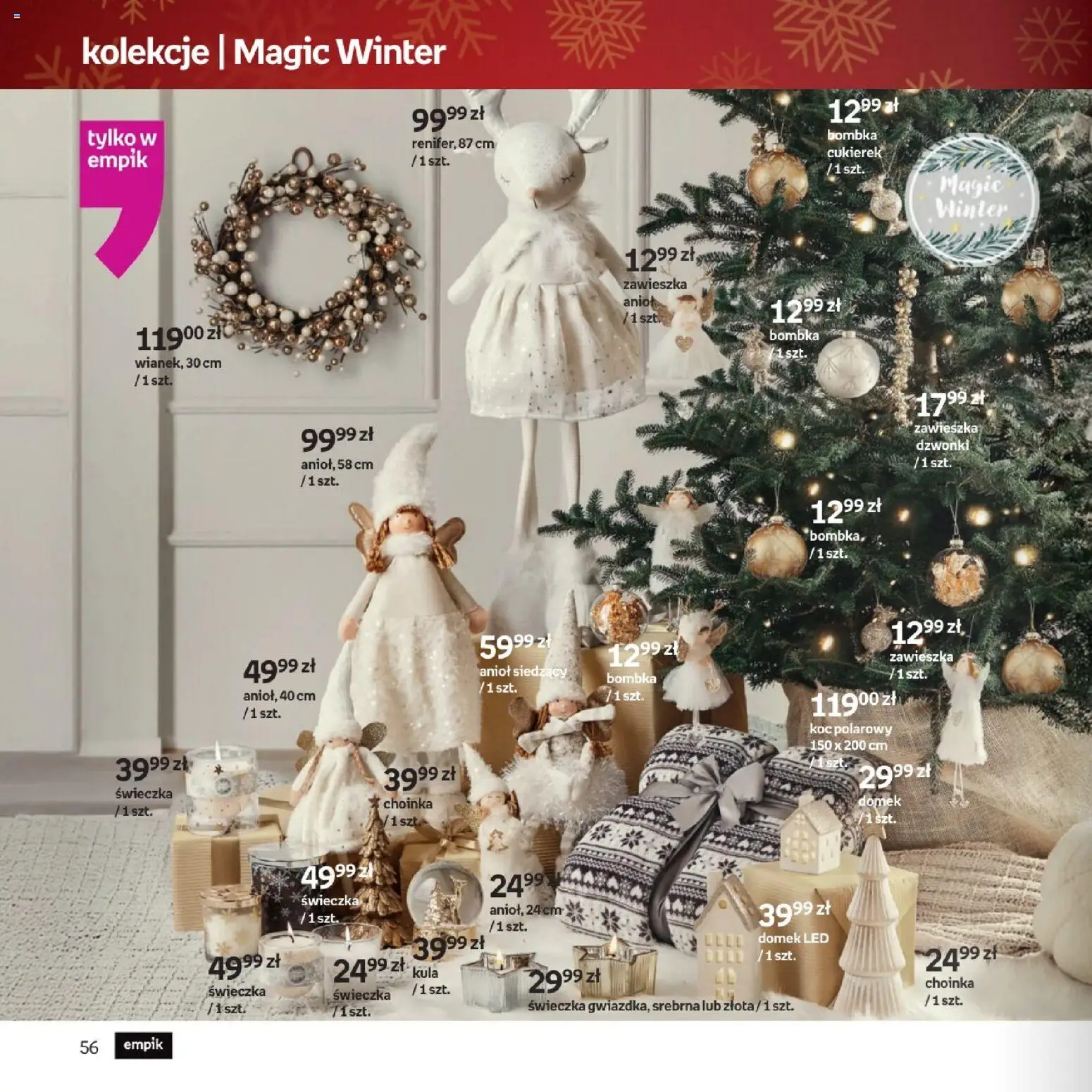Empik promocje - Xmas Zabawki od 26.11.2025 | Strona: 56 | Produkty: Choinka, Koc