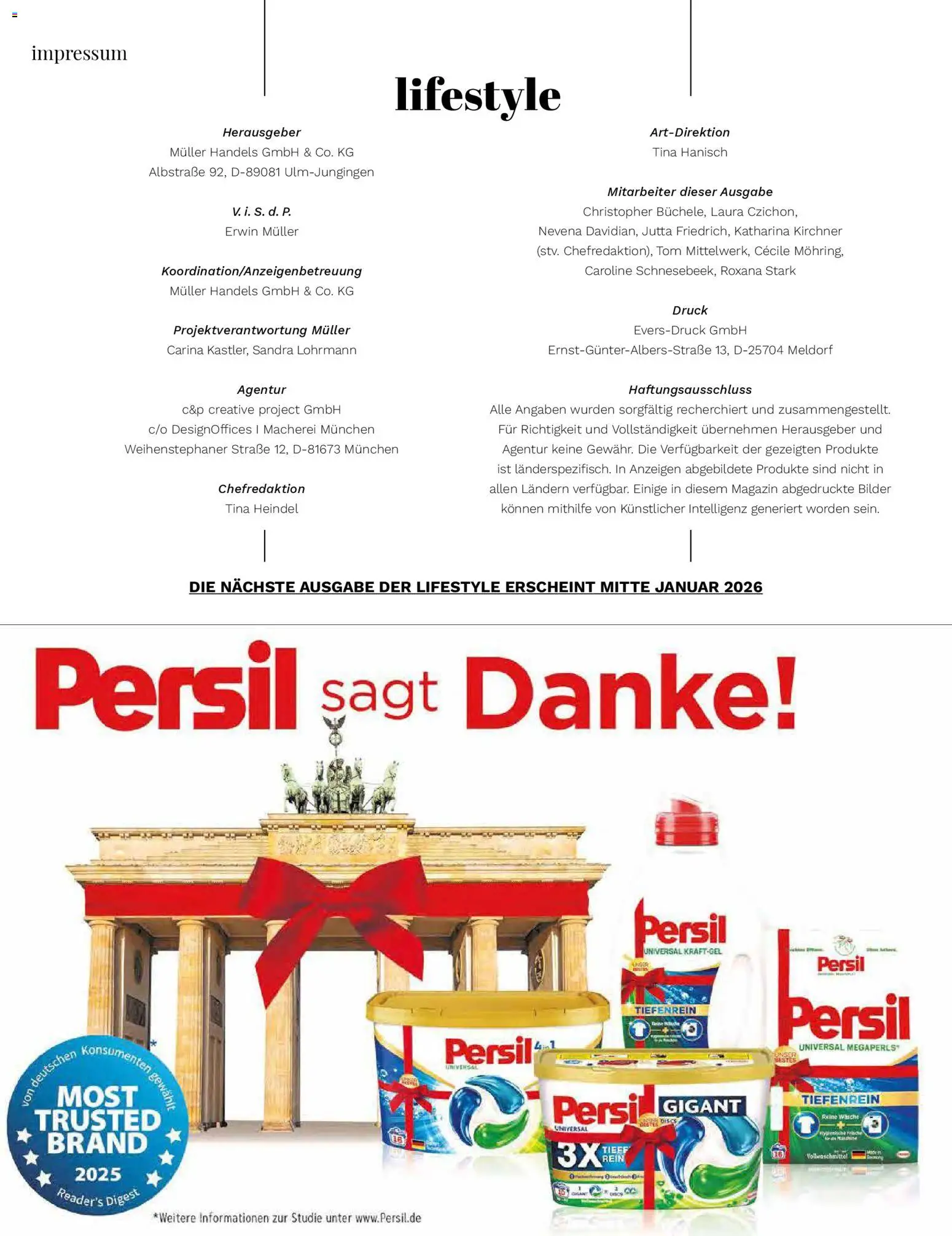 Müller Lifestyle – gültig ab 14.11.2025 | Seite: 90 | Produkte: Bilder, Persil