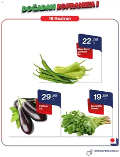 Kim Market - Marmara Sebze ve meyve  - 18.06.2025 tarihinden itibaren geçerlidir | Sayfa: 3 | Ürünler: Semiz otu, Biber, Patlıcan