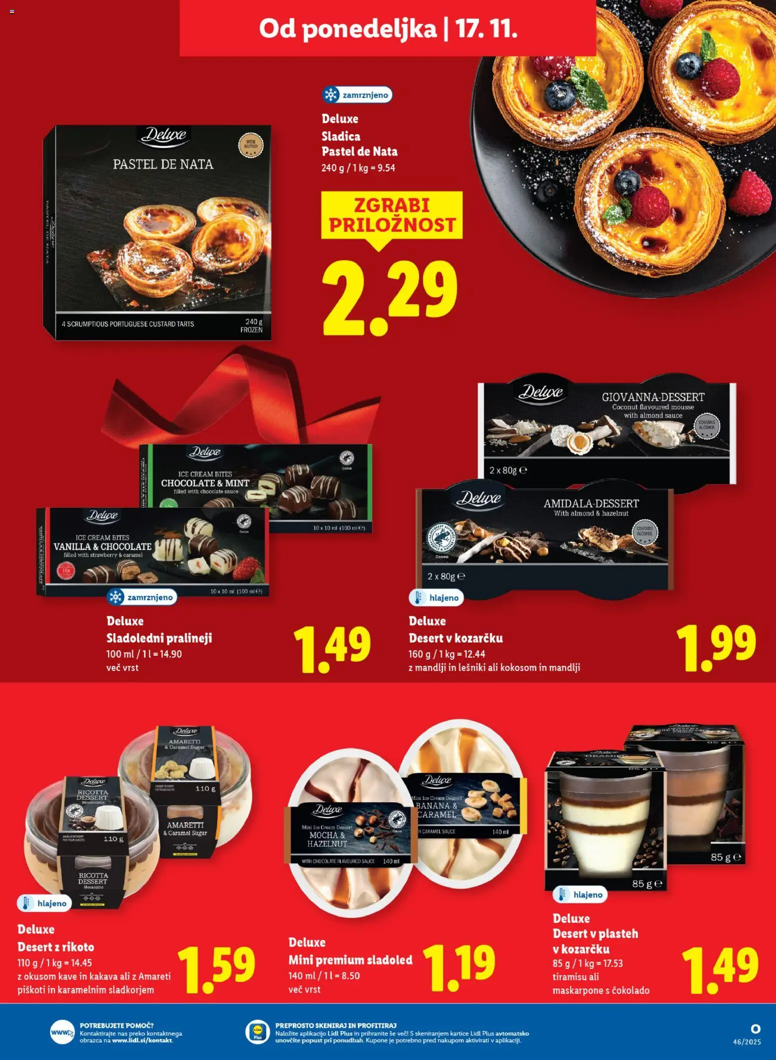 Novi Lidl katalog ponudbe – veljaven od 13.11.2025 | Stran: 59 | Izdelki: Mandlji, Piskoti, Sladoled