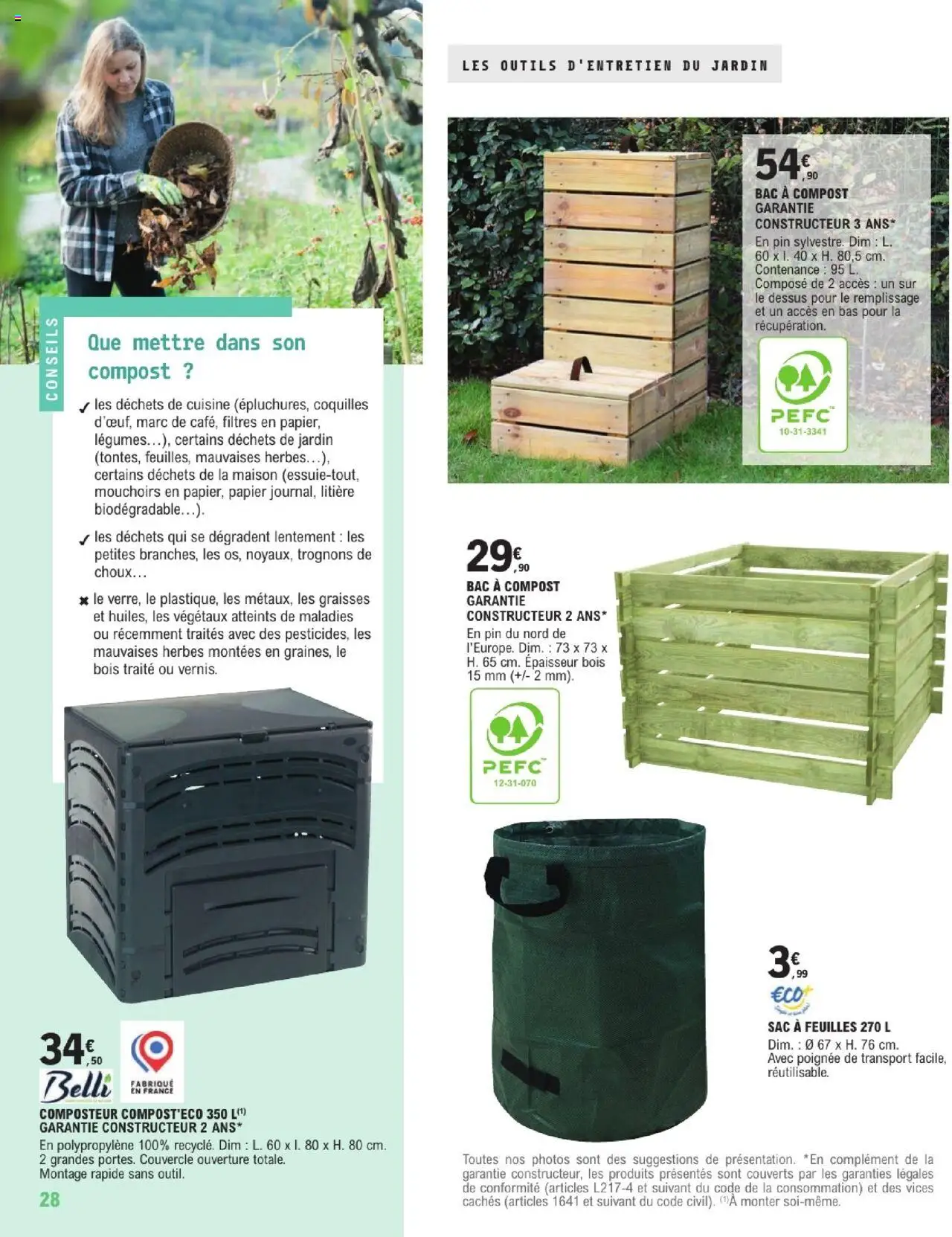  | Page: 28 | Produits: Sac, Composteur, Litière, Mouchoirs